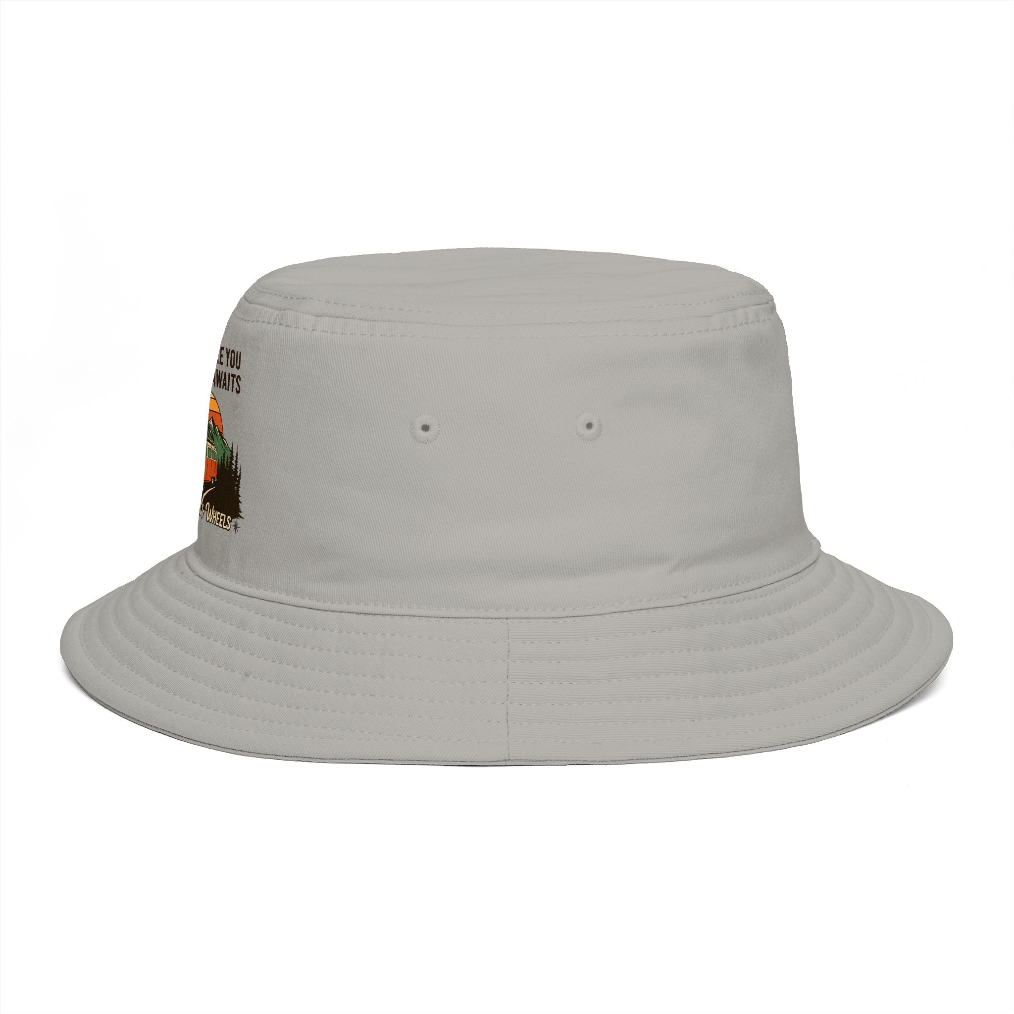 Bucket Hat — Wanderlust Camper Design (“Home is Where You Adventure Awaits”)