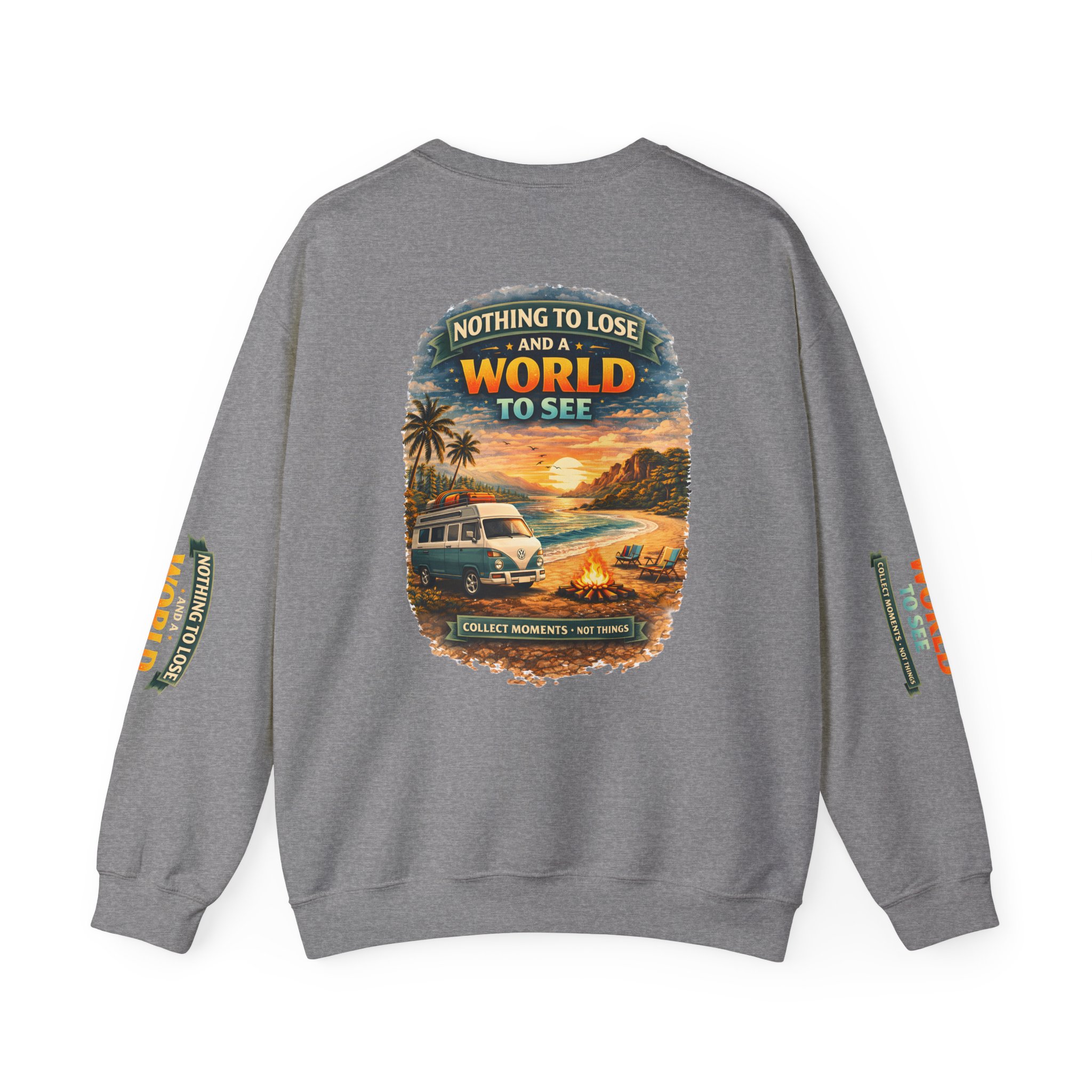 Unisex Heavy Blend™ Crewneck Sweatshirt — "Nothing To Lose" Design Scenic-Line