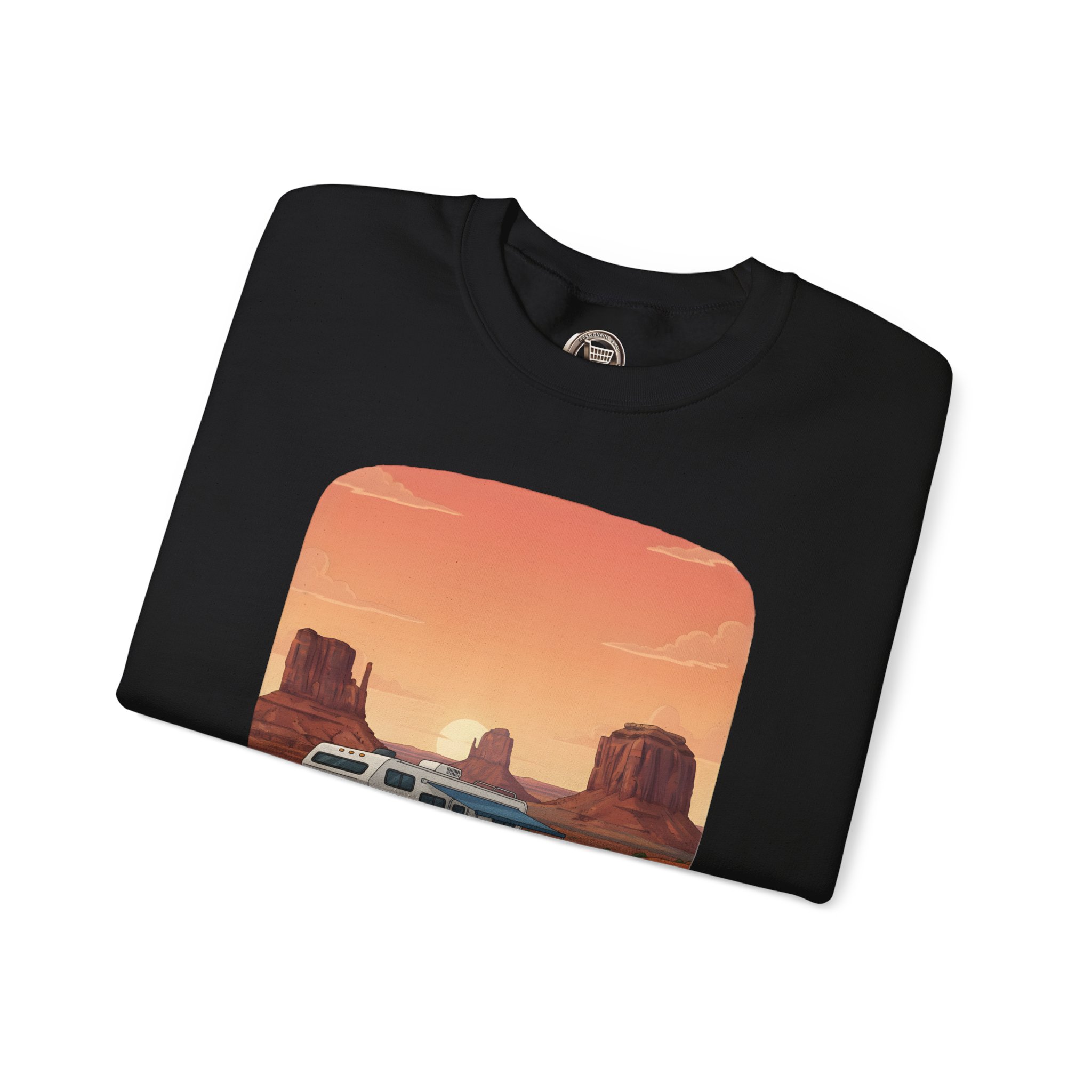 Unisex Heavy Blend™ Crewneck Sweatshirt — "Life Is A Journey-Not A Destination" Design Sitcom-Line