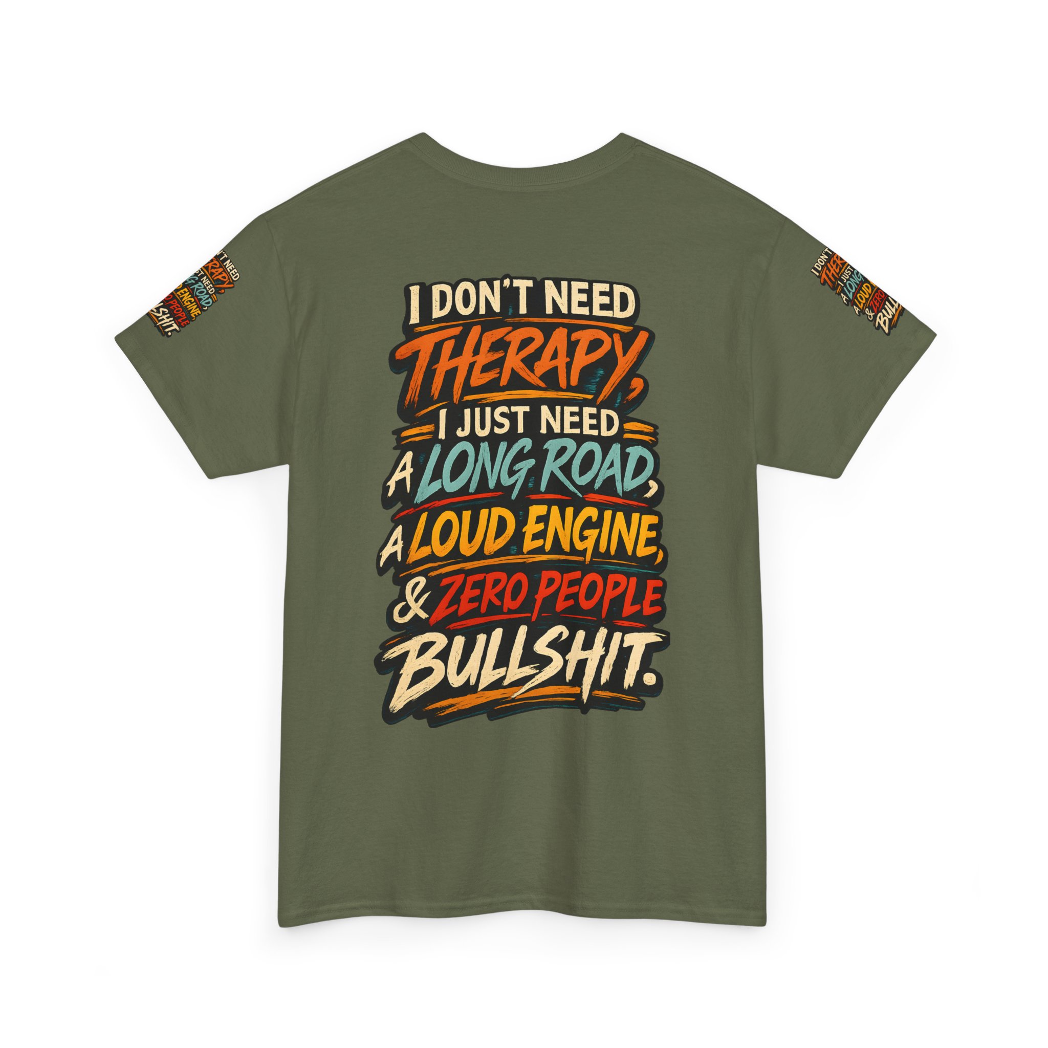 Unisex Heavy Cotton Tee — "I Dont Need Therapy" Design F**K-Line