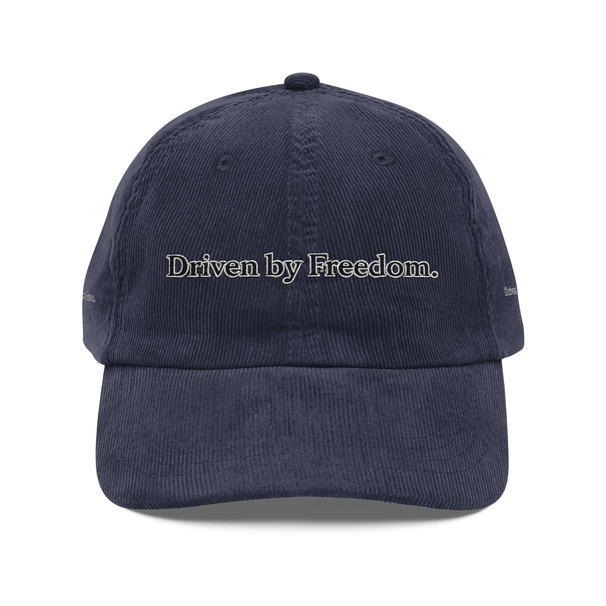 18358797352930415766_2048-1.jpeg Vintage Corduroy Cap (Embroidery) — "Driven By Freedom" Embroidered Hat