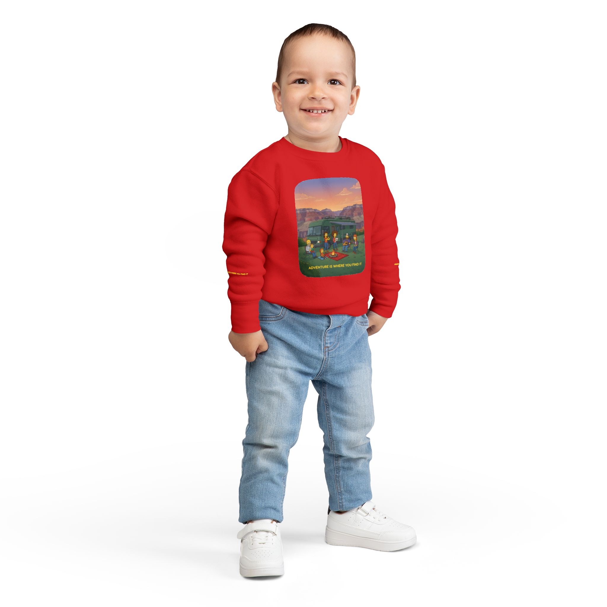 Toddler Sweatshirt - "Adventure Is Where You Find It" (Design Sitcom-Line)