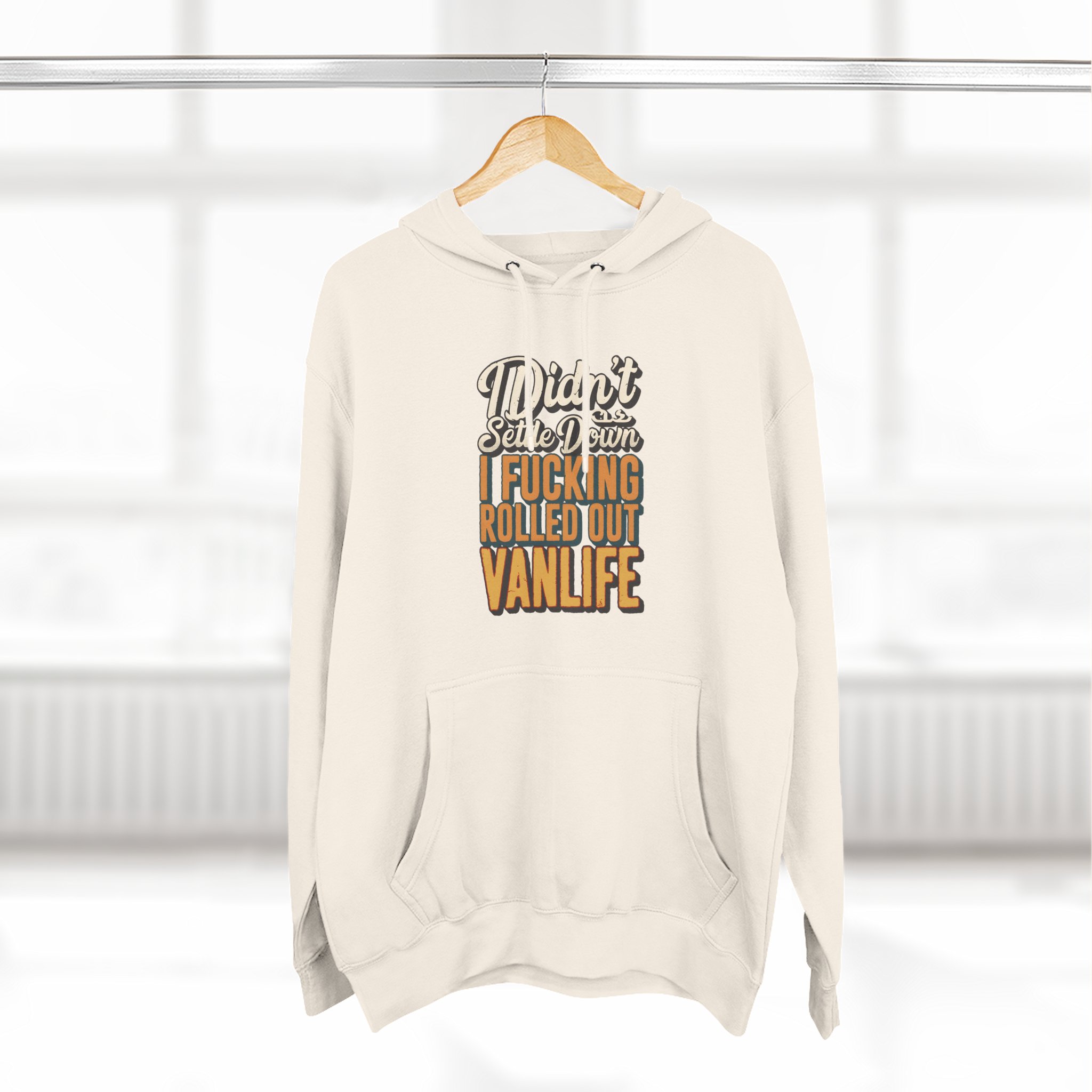 Three-Panel Fleece Hoodie - "Dind´t Settle Down" Design F**K-Line