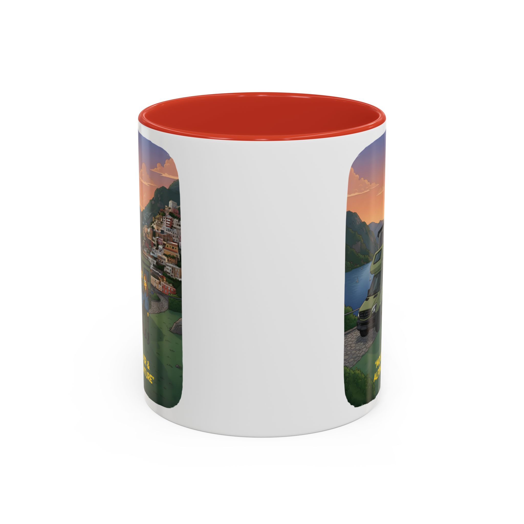 Accent Coffee Mug (11, 15oz) — "Mountain Air And Alpine Adventure"" Design Sitcom-Line