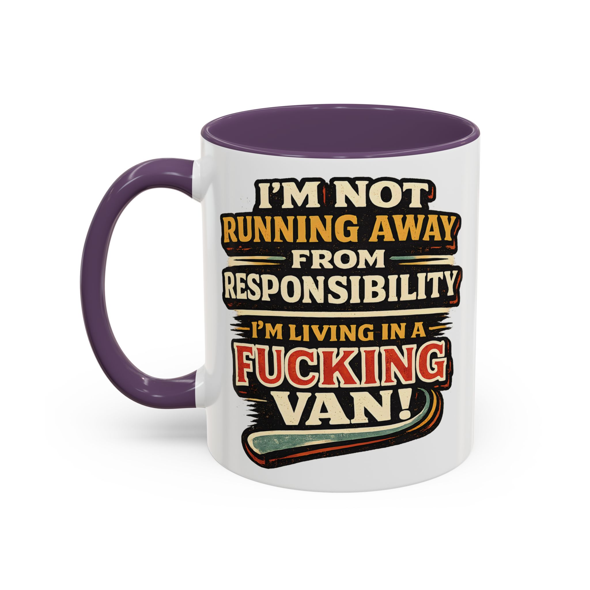 18391034798387276363_2048.jpeg Accent Coffee Mug (11, 15oz) — "I`m Not running Away" Design F**K-Line