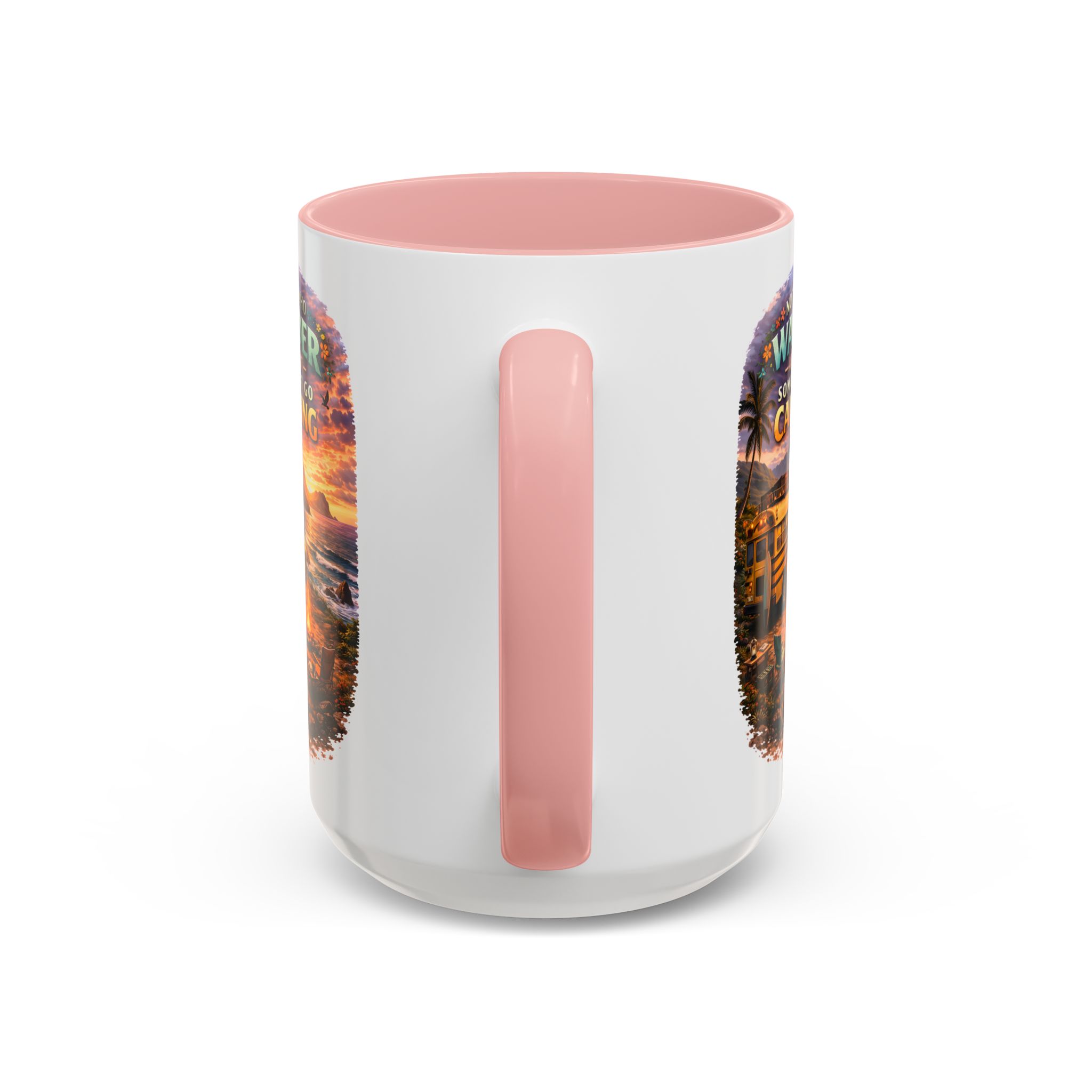 Accent Coffee Mug (11, 15oz) — "Not All Who Wander Are Lost" Design Scenic-Line