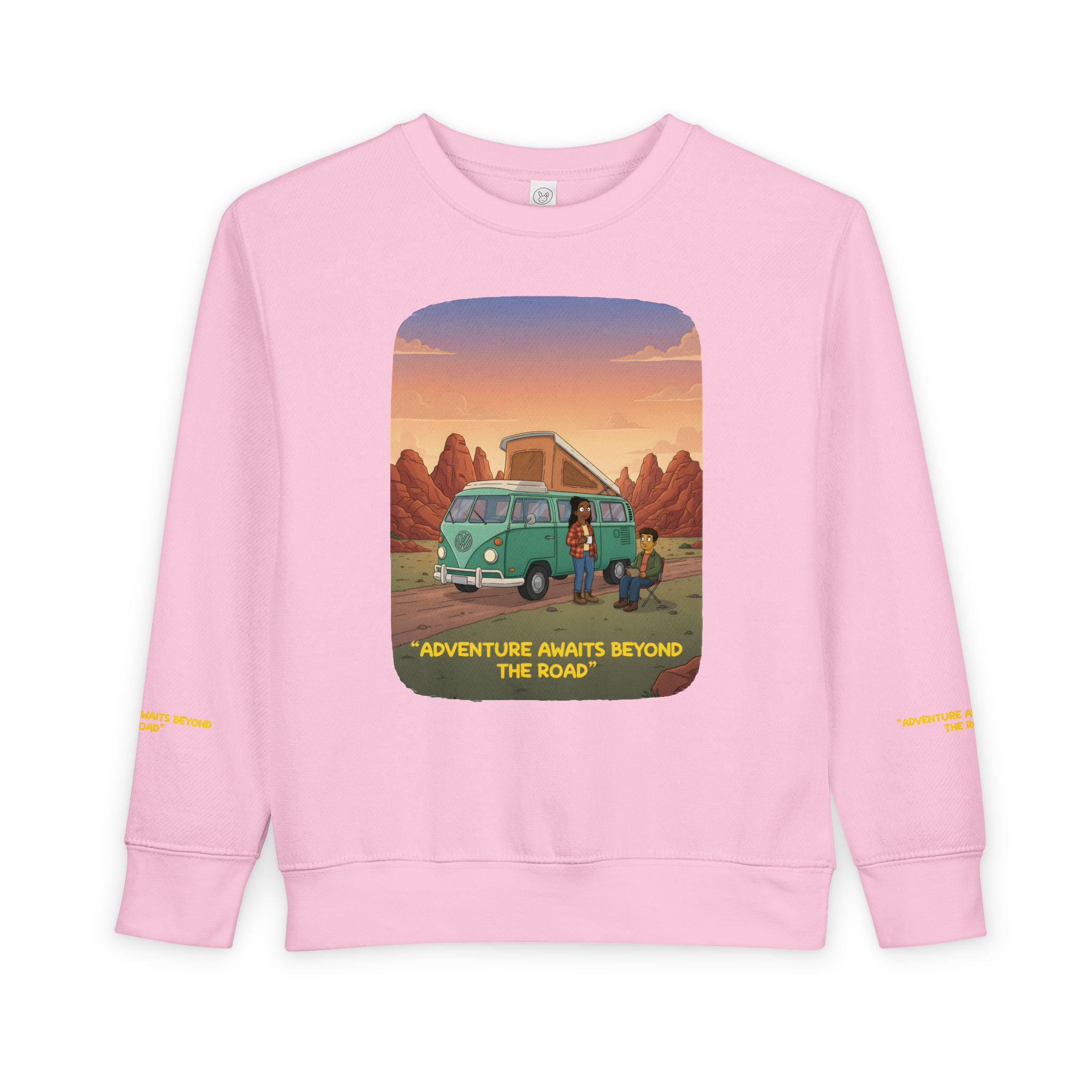 18405680720826871439_2048-1.jpeg Toddler Sweatshirt - "Adventure Awaits Beyond The Road" (Design Sitcom-Line)