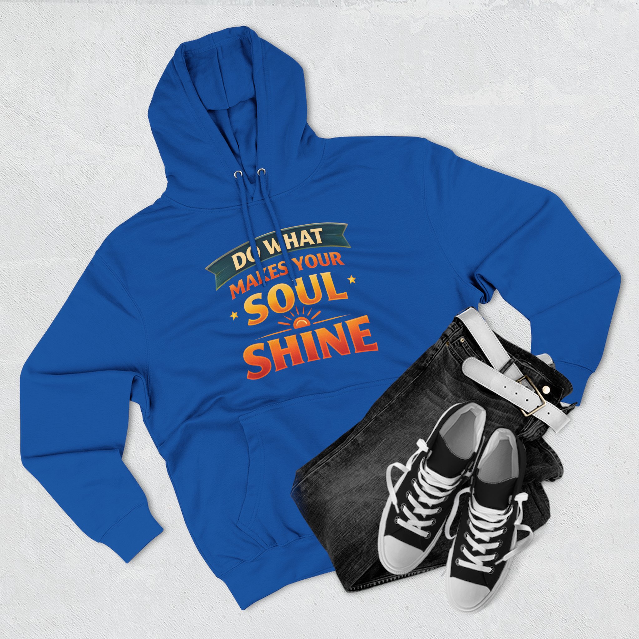18410723299424462261_2048.jpeg Three-Panel Fleece Hoodie - "Do What Makes Your Soul Shine" Design Scenic-Line