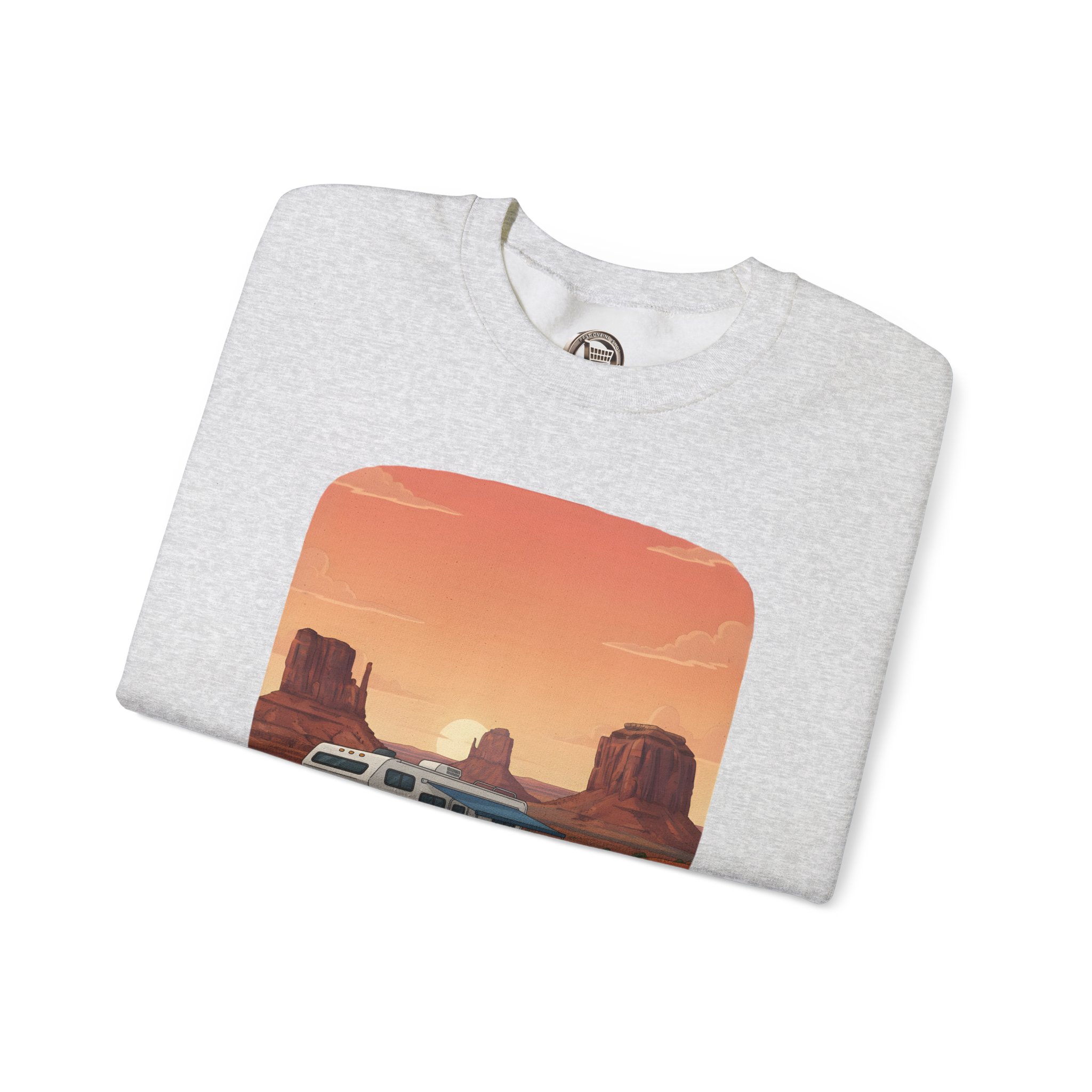 Unisex Heavy Blend™ Crewneck Sweatshirt — "Life Is A Journey-Not A Destination" Design Sitcom-Line