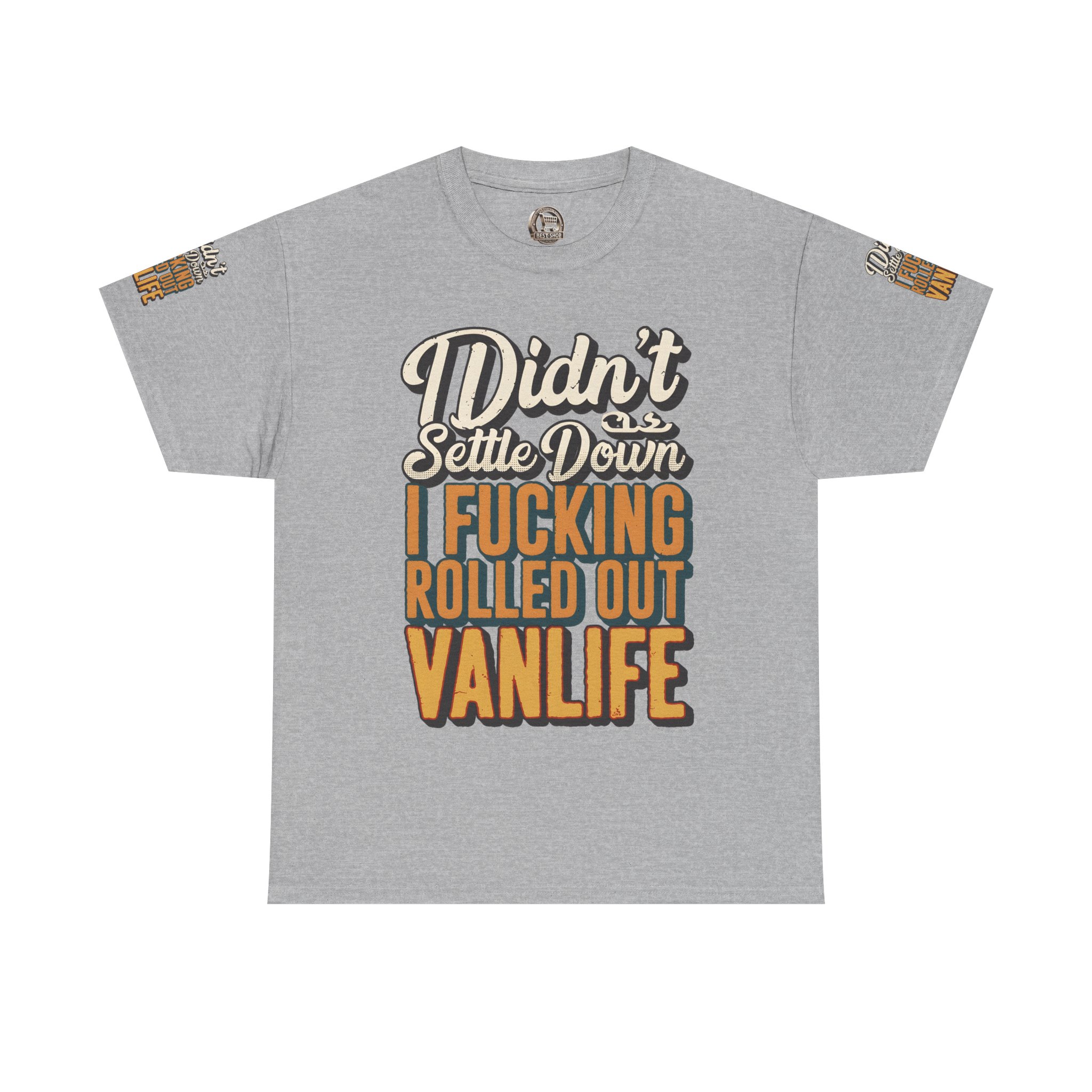 18413112391494558665_2048.jpeg Unisex Heavy Cotton Tee — "Dind´t Settle Down" Design F**K-Line