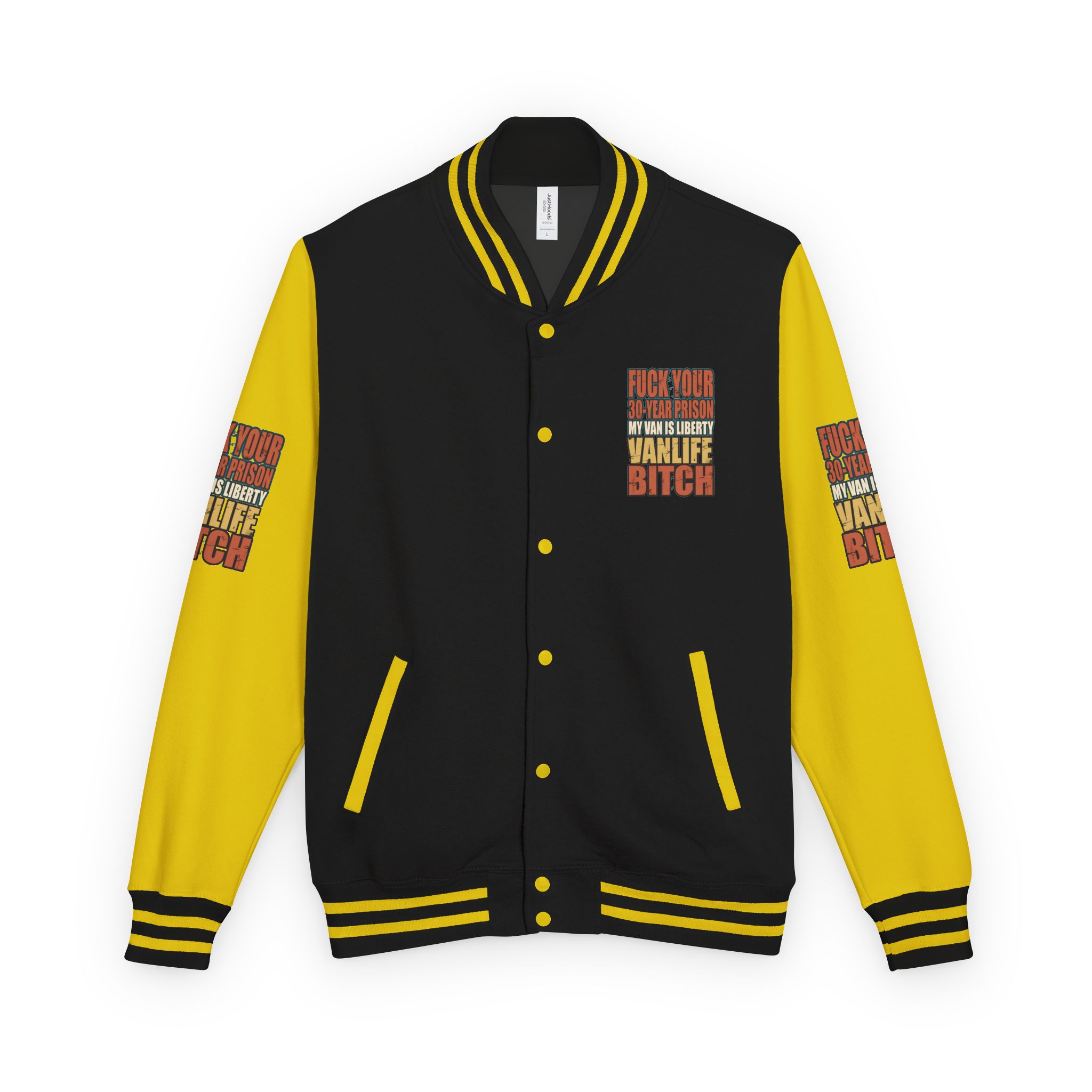 Unisex Heavyweight Letterman Jacket — "Fuck Your 30 Year" Design F**K-Line