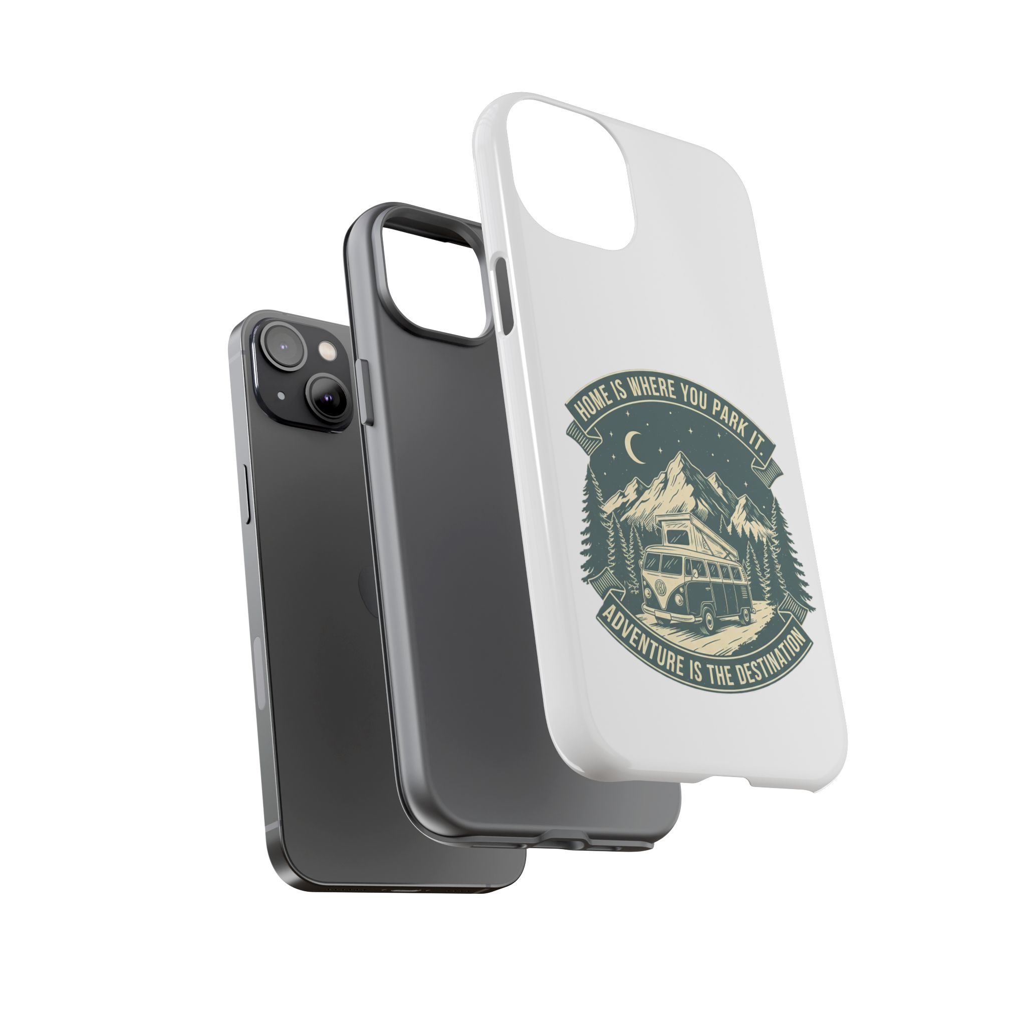Phone Case — "Home Is Where You Park It-Adventure is the destination" Camper Van Design