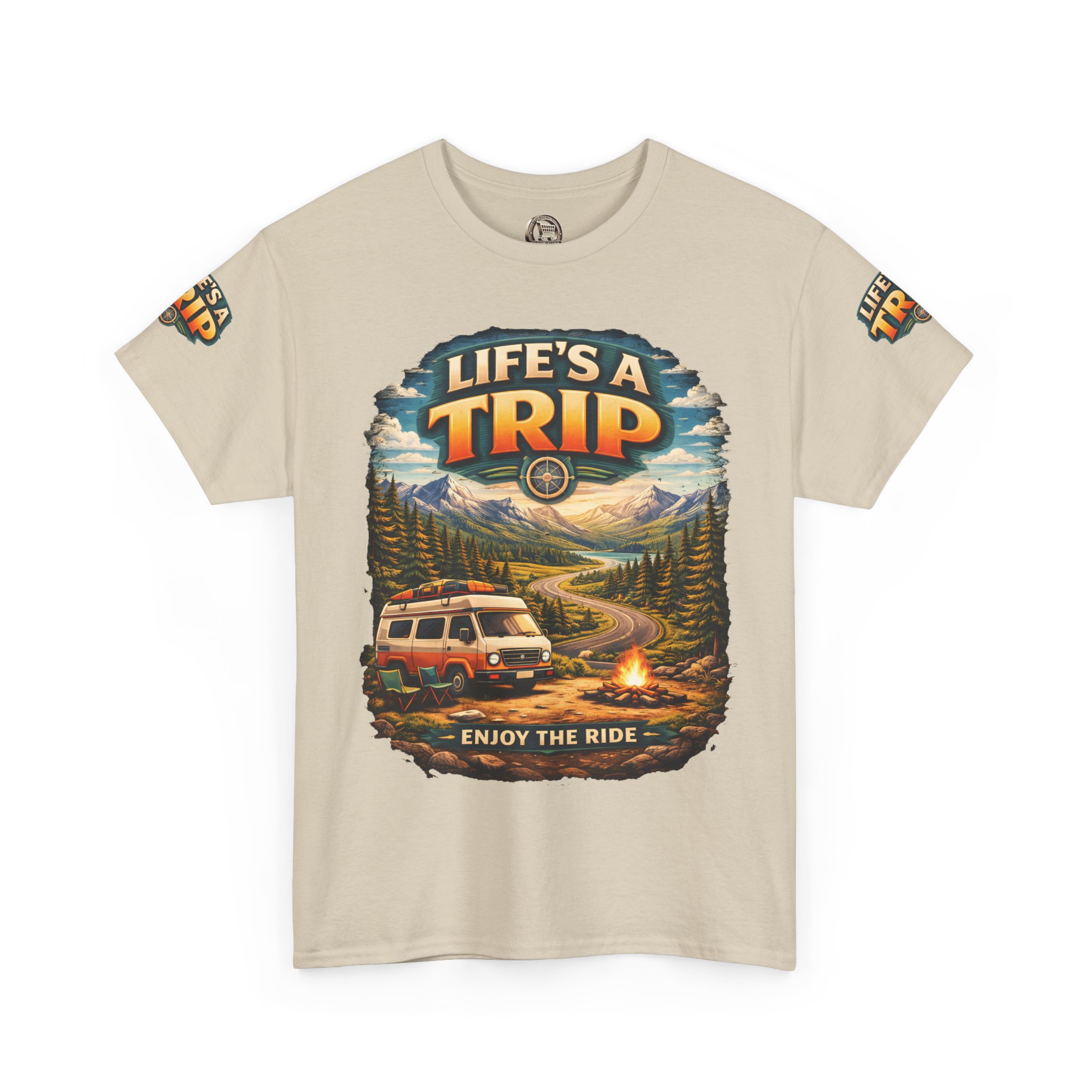 185016909347711172_2048.jpeg Unisex Heavy Cotton Tee — "Live´s A Trip-Enjoy The Ride" Design Scenic-Line
