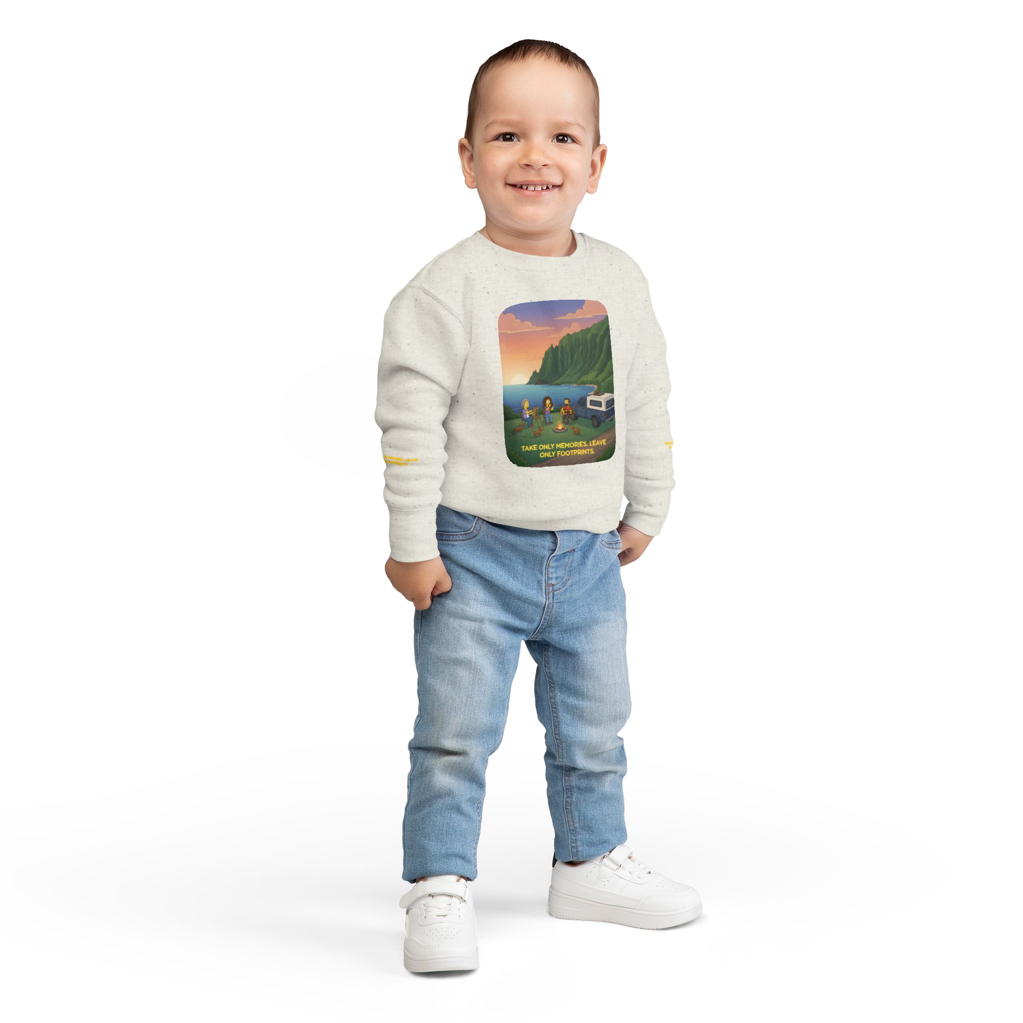 Toddler Sweatshirt - "Take Only Memories-Leave Only Footprints" (Design Sitcom-Line)