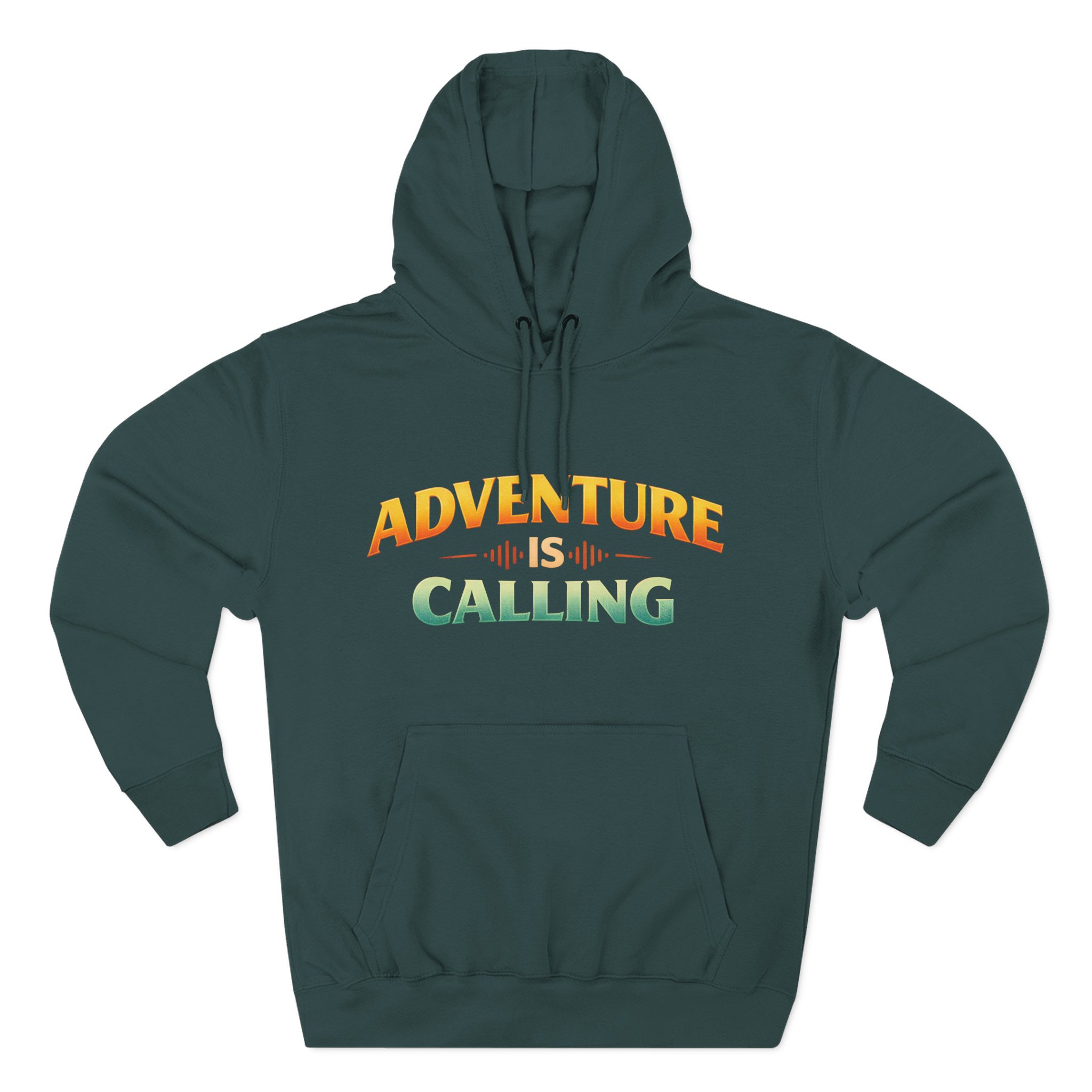Three-Panel Fleece Hoodie - "Adventure Is Calling" Design Scenic-Line
