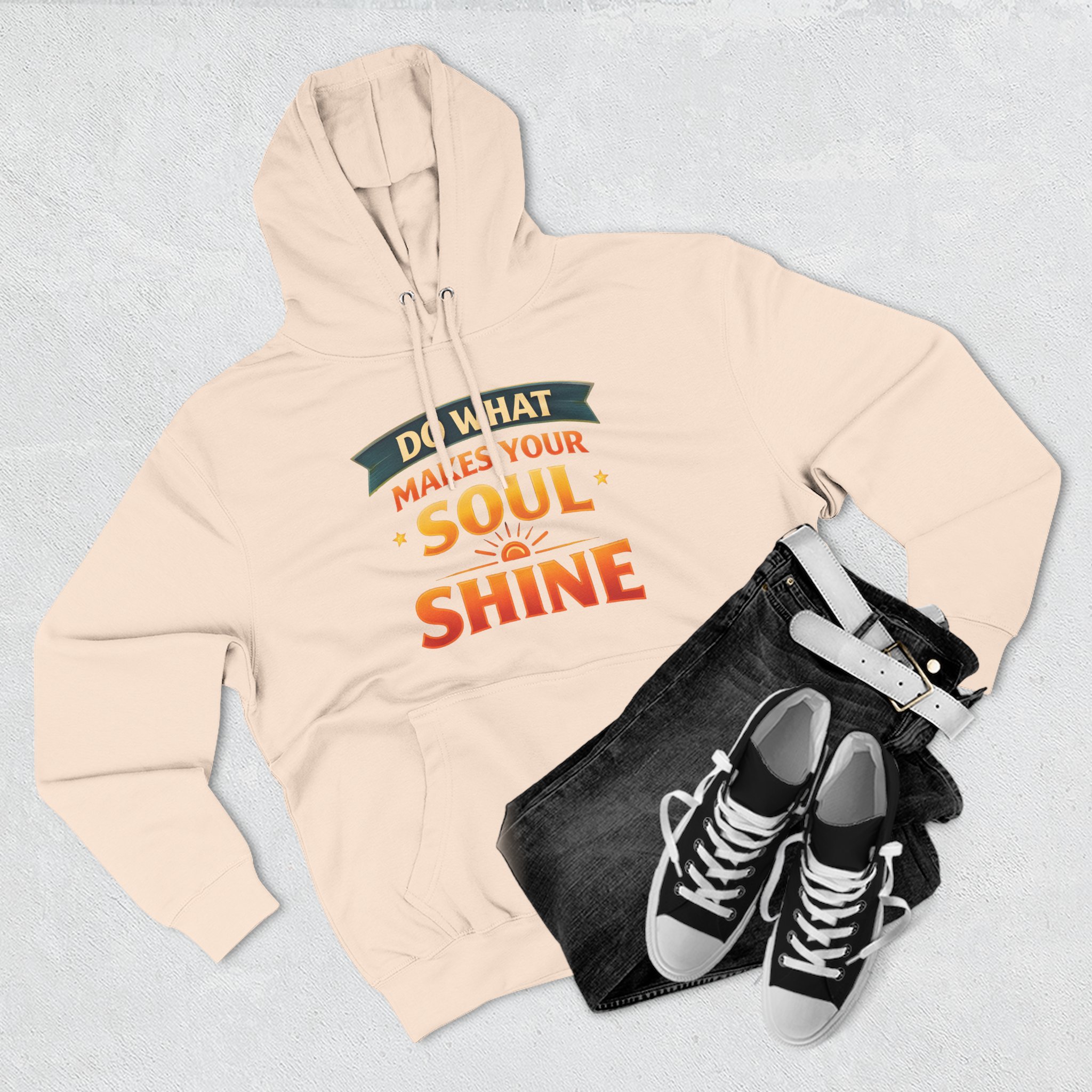 1869355951000439552_2048.jpeg Three-Panel Fleece Hoodie - "Do What Makes Your Soul Shine" Design Scenic-Line