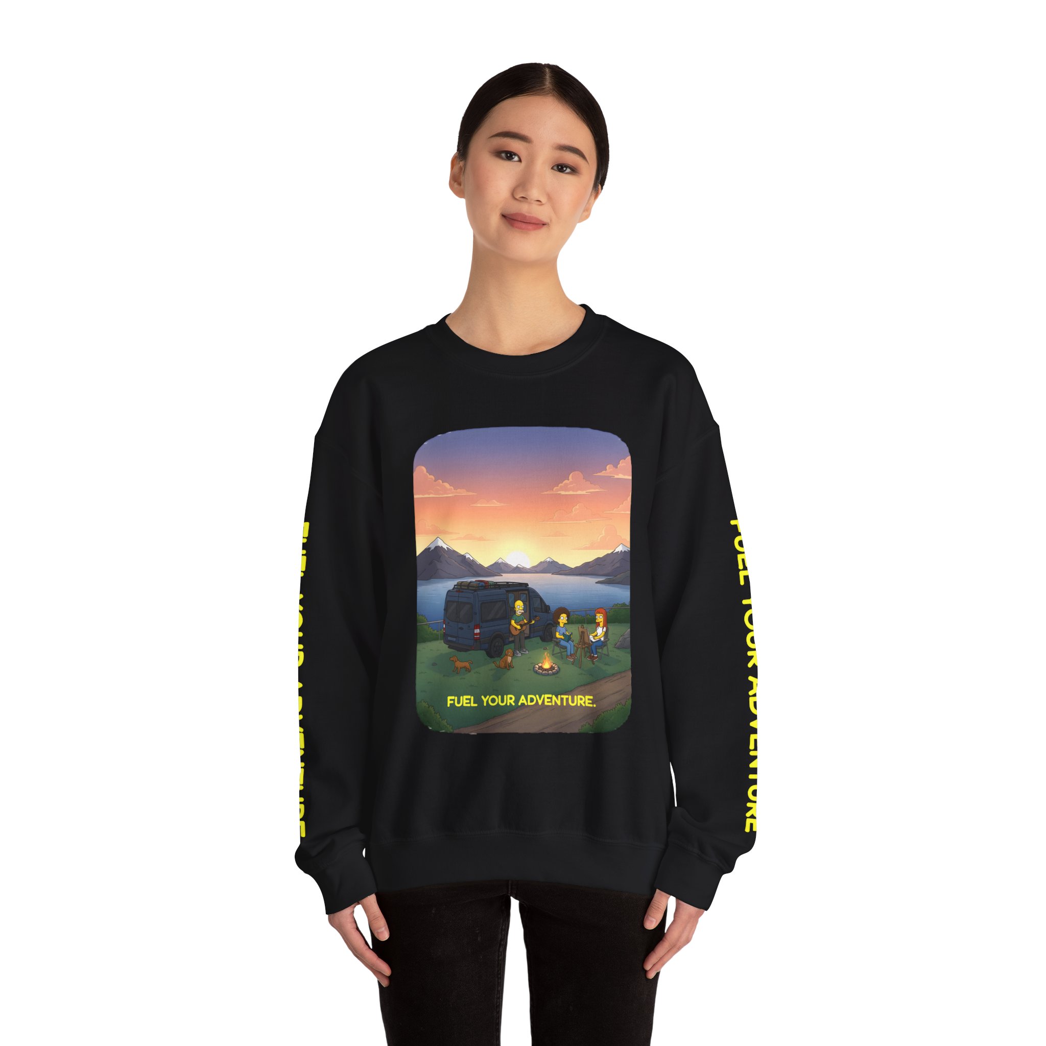 1874046223856862581_2048.jpeg Unisex Heavy Blend™ Crewneck Sweatshirt — "Fuel Your Adventure" Design Sitcom-Line