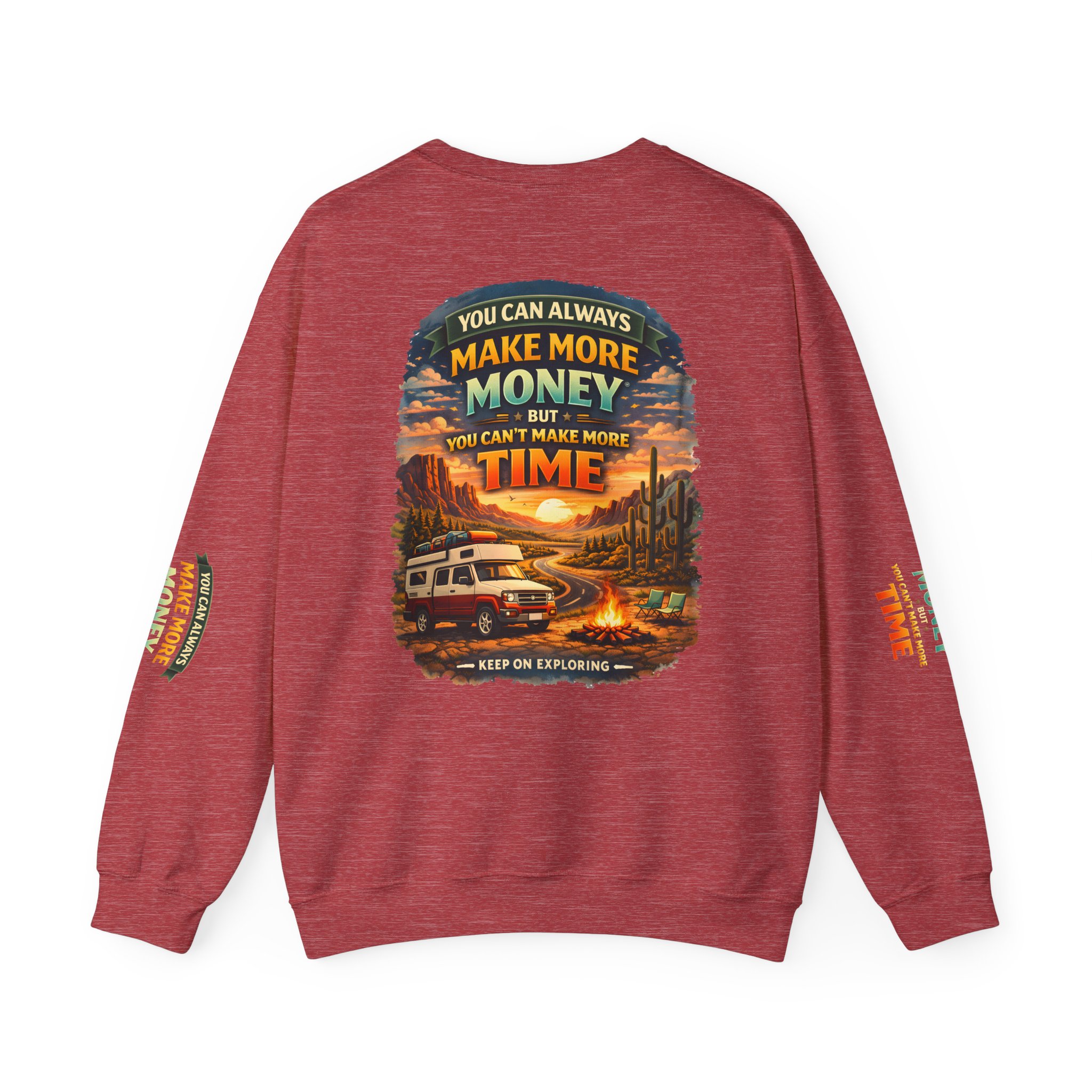 Unisex Heavy Blend™ Crewneck Sweatshirt — "You Can Always Make More Money" Design Scenic-Line