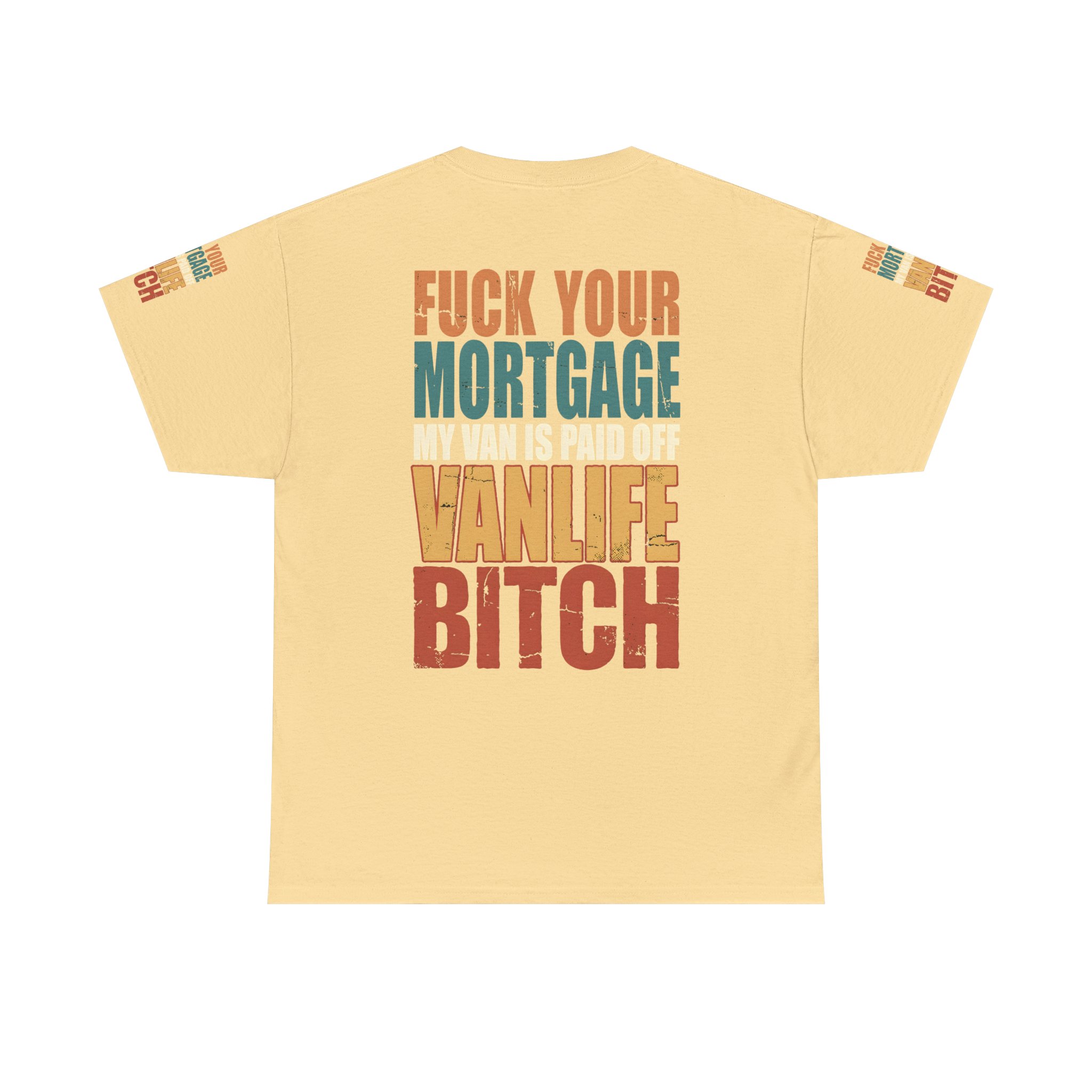 Unisex Heavy Cotton Tee — "Fuck Your Mortgage" Design F**K-Line