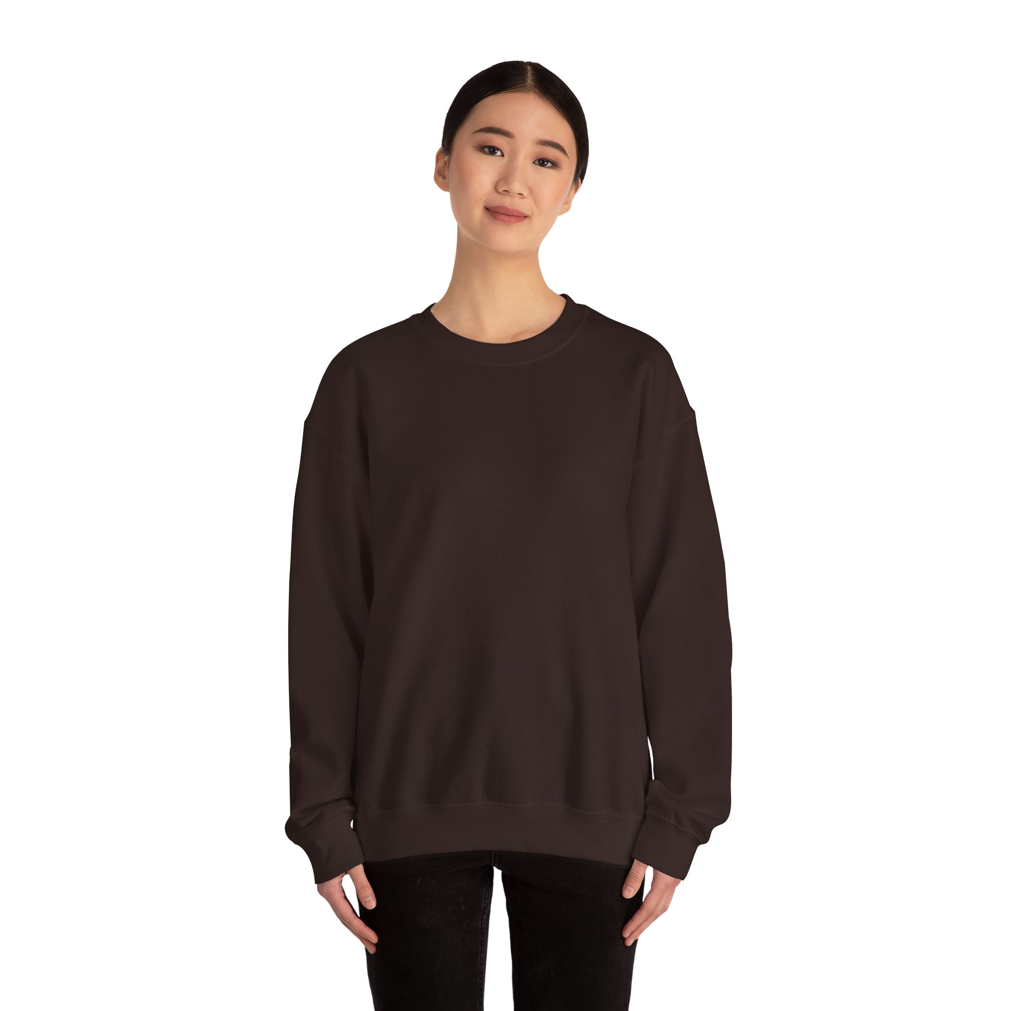 Crewneck Sweatshirt — "ROAD WHERE MADE FOR JOURNEYS-NOT DESTINATIONS" (Only Back printed) Vintage Camper Van Outdoor Graphic