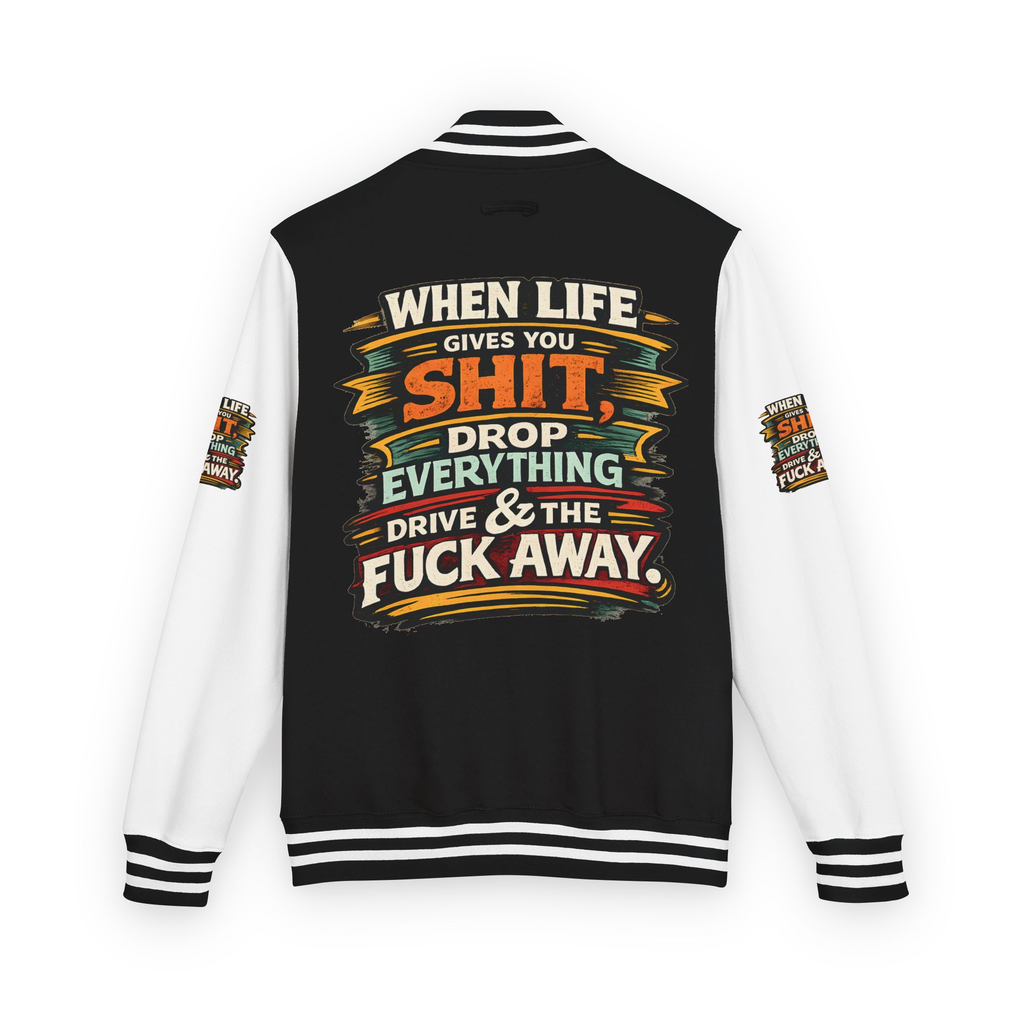 1920243639020162115_2048-1.jpeg Unisex Heavyweight Letterman Jacket — "When Live Gives You Shit" Design F**K-Line