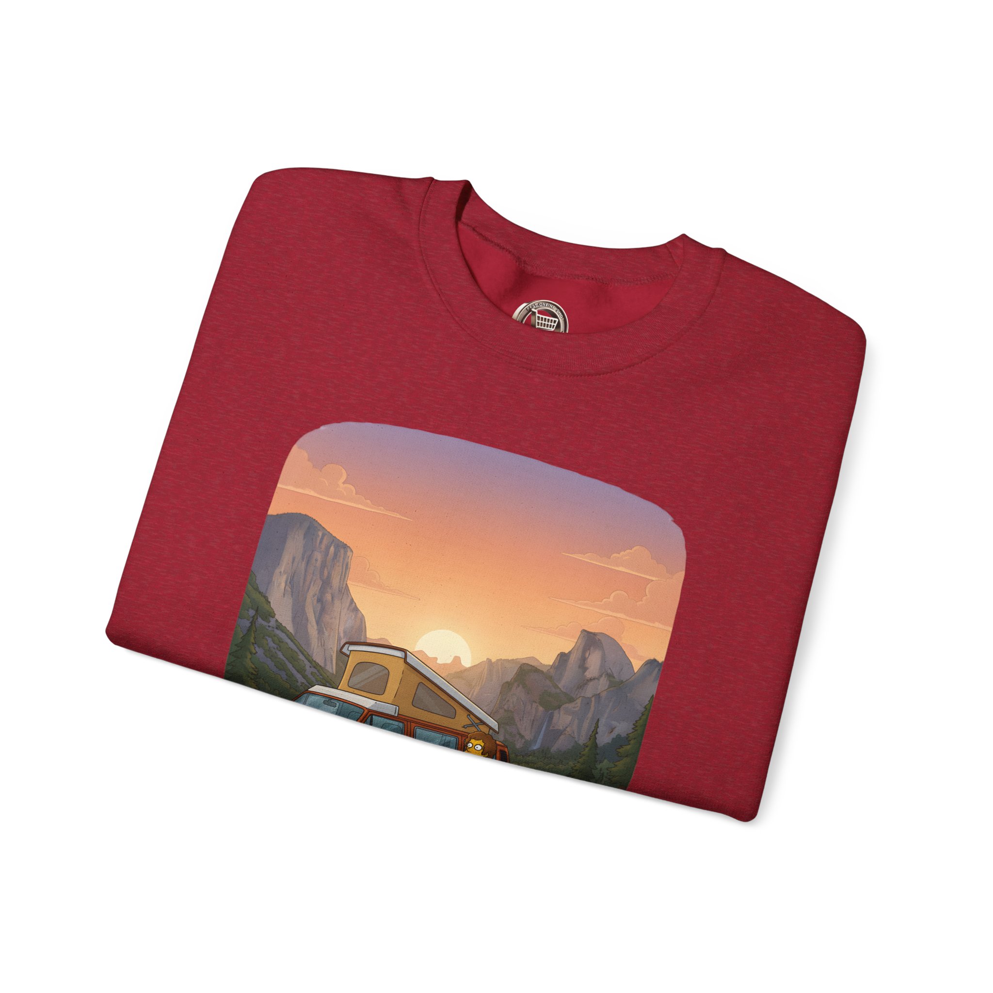 Unisex Heavy Blend™ Crewneck Sweatshirt — "Camp Where You Roam" Design Sitcom-Line