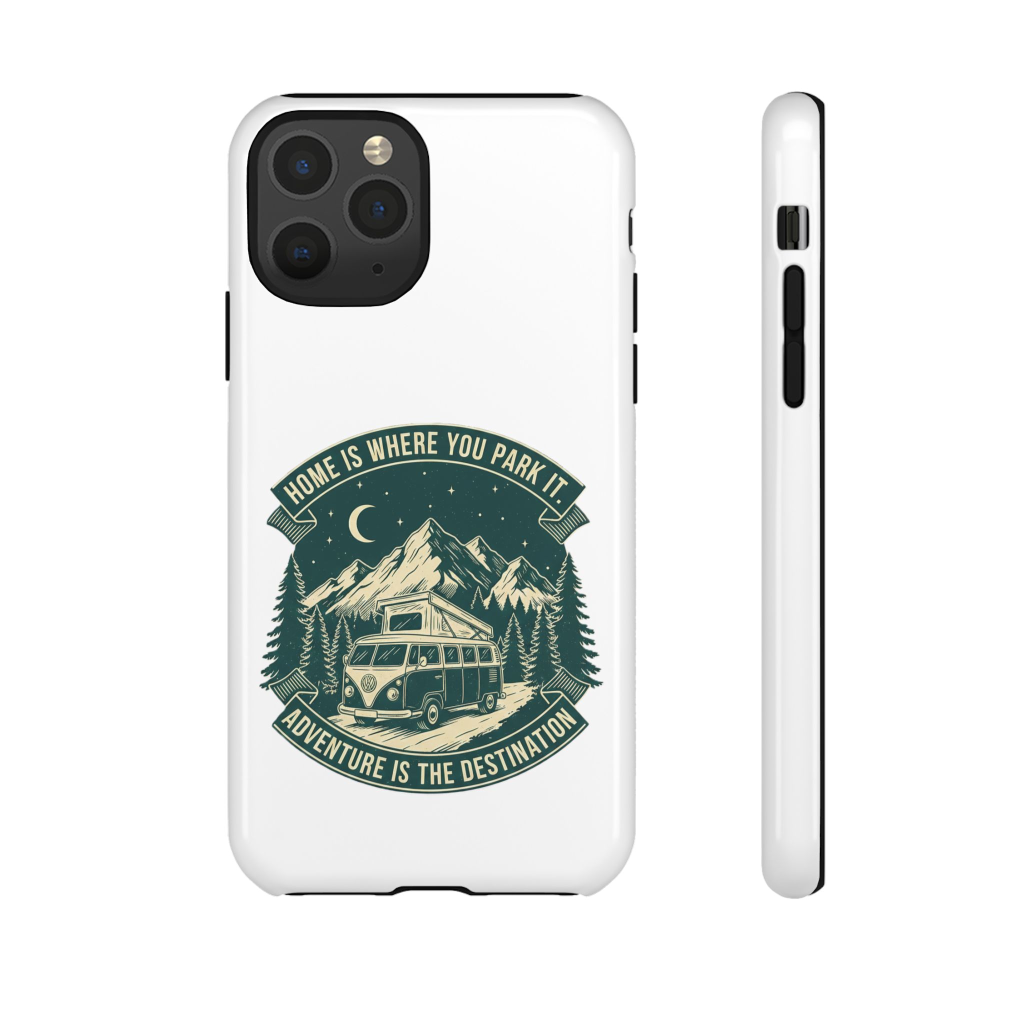 Phone Case — "Home Is Where You Park It-Adventure is the destination" Camper Van Design