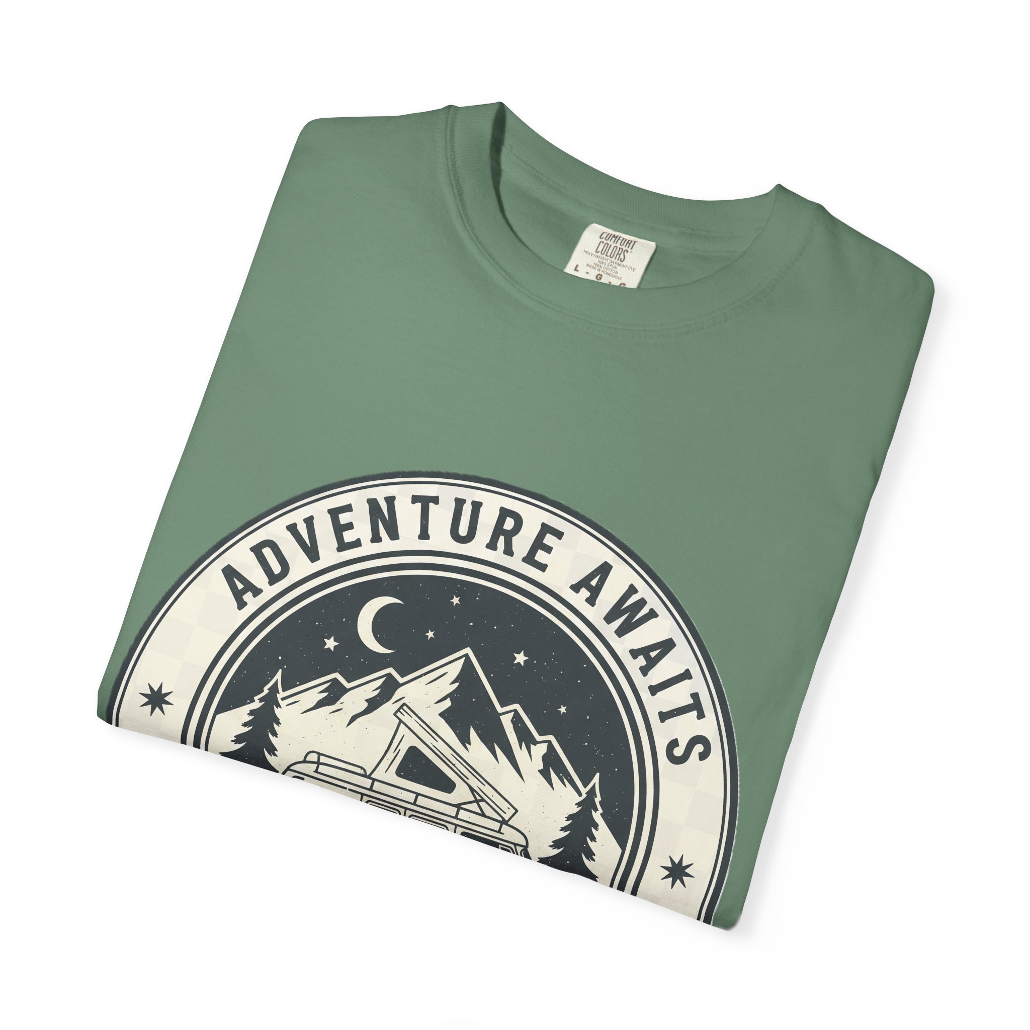 T-Shirt — "Adventure Awaits-Go Where You Feel Most Alive" (Only Front Printed) Outdoor Travel Tee