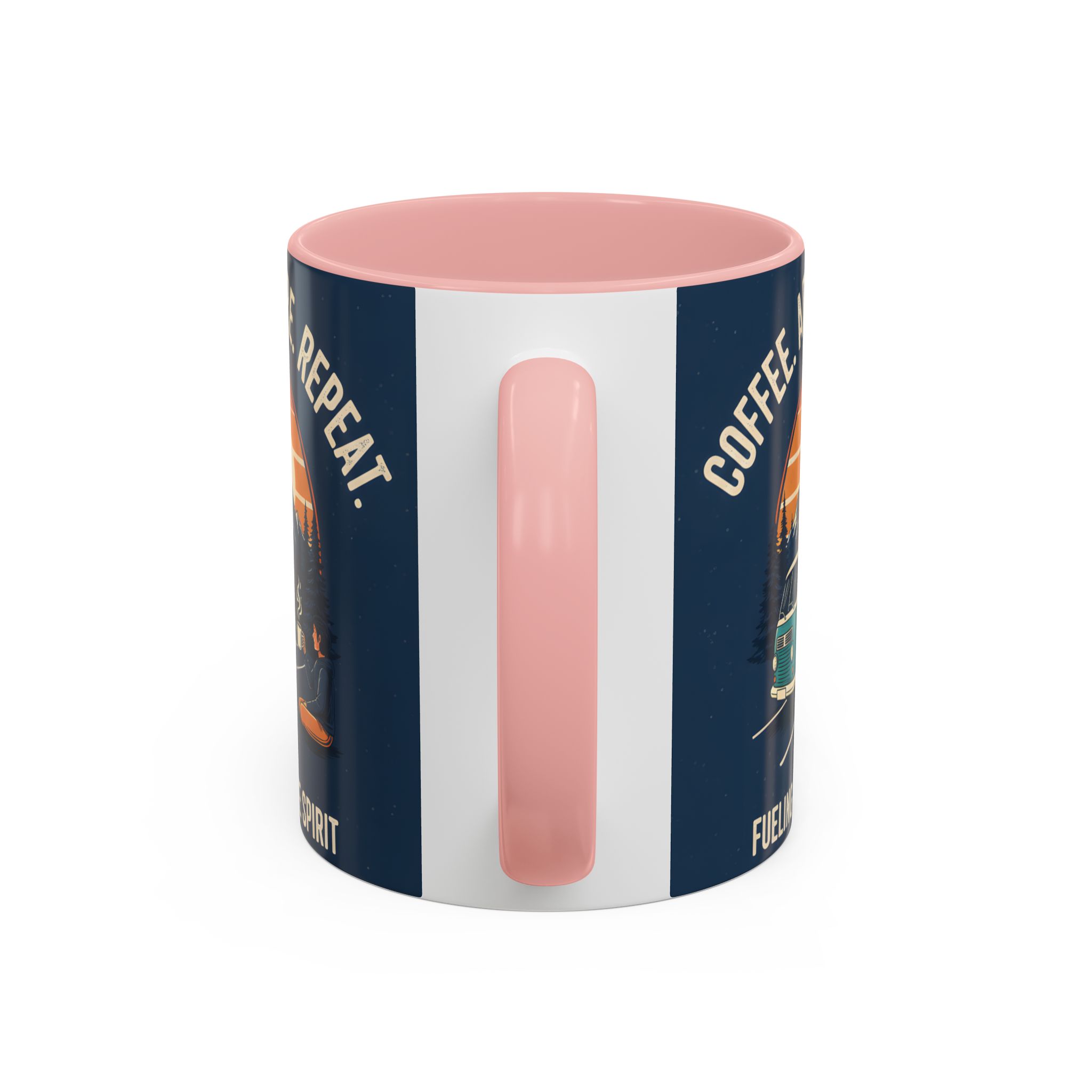 Accent Coffee Mug (11, 15oz) - "Coffee. Adventure. Repeat."