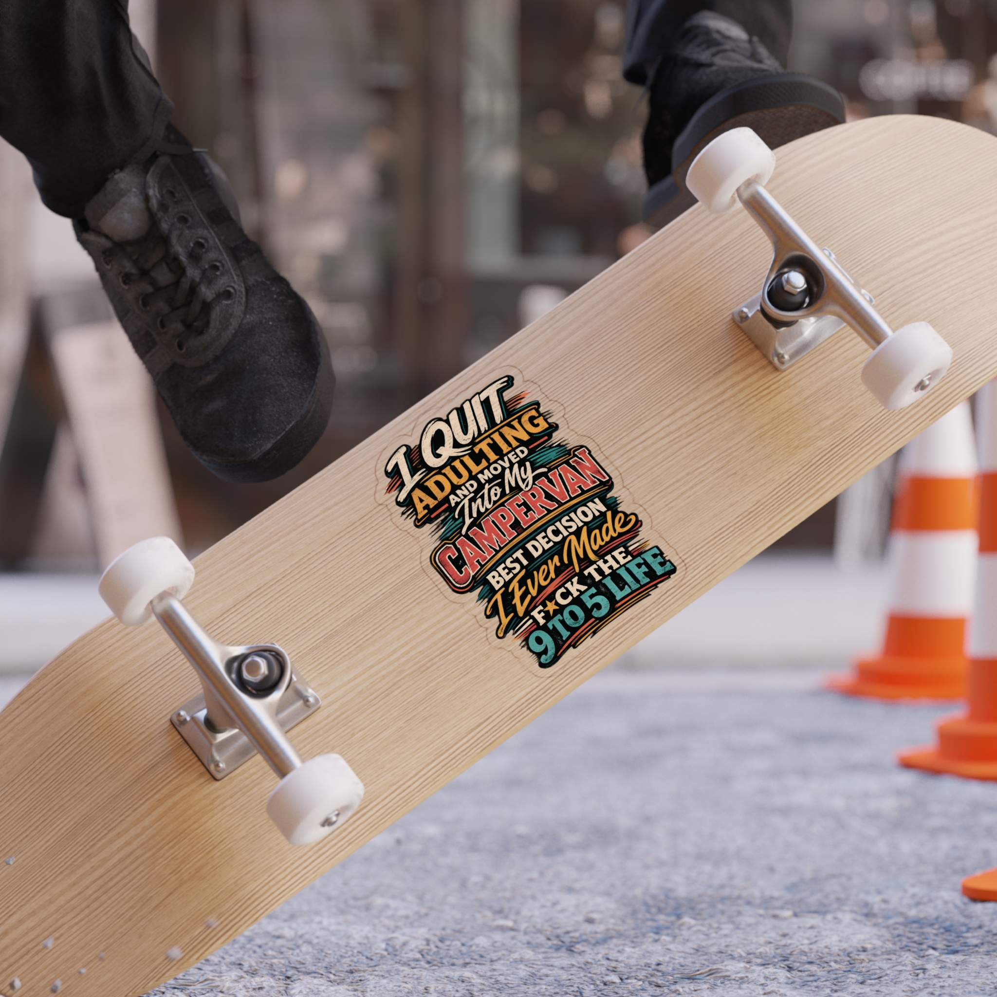 Transparent Outdoor Stickers – "I Quit Adulting" Design F**K-Line