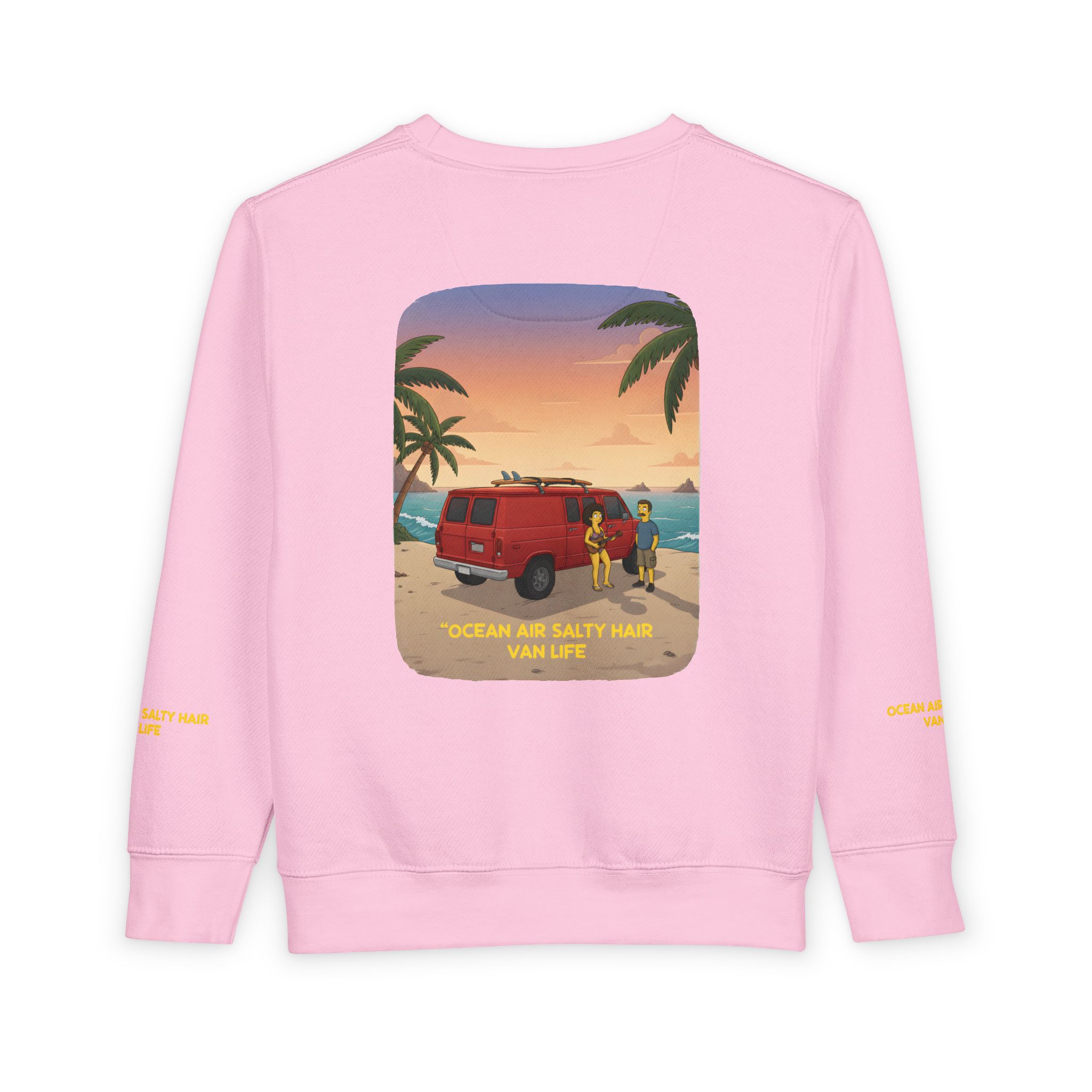 Toddler Sweatshirt - "Ocean Air Salty Hair Van Life" (Design Sitcom-Line)
