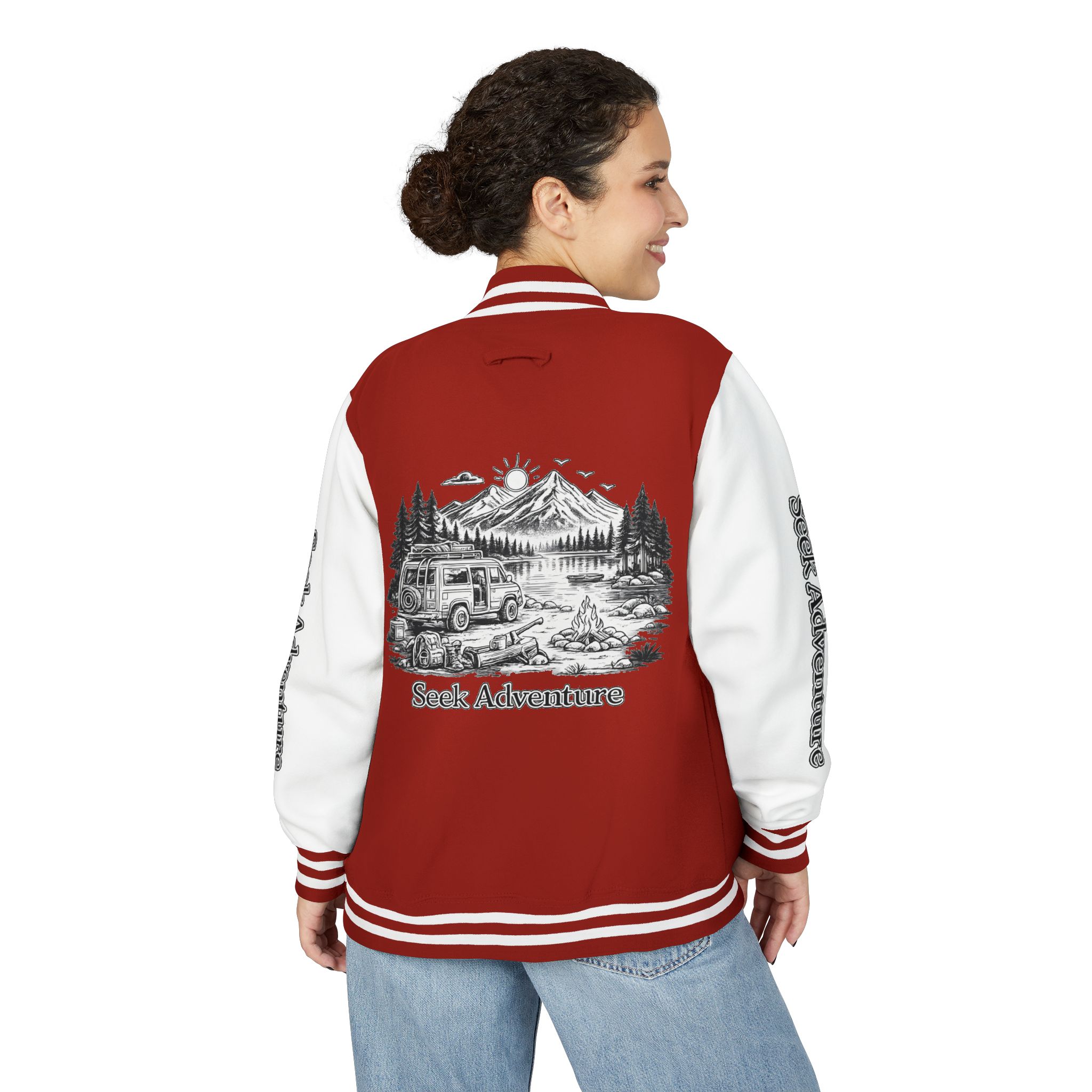 1955953584844608658_2048-2.jpeg Unisex Heavyweight Letterman Jacket — "Seek Adventure" Travel Varsity Coat