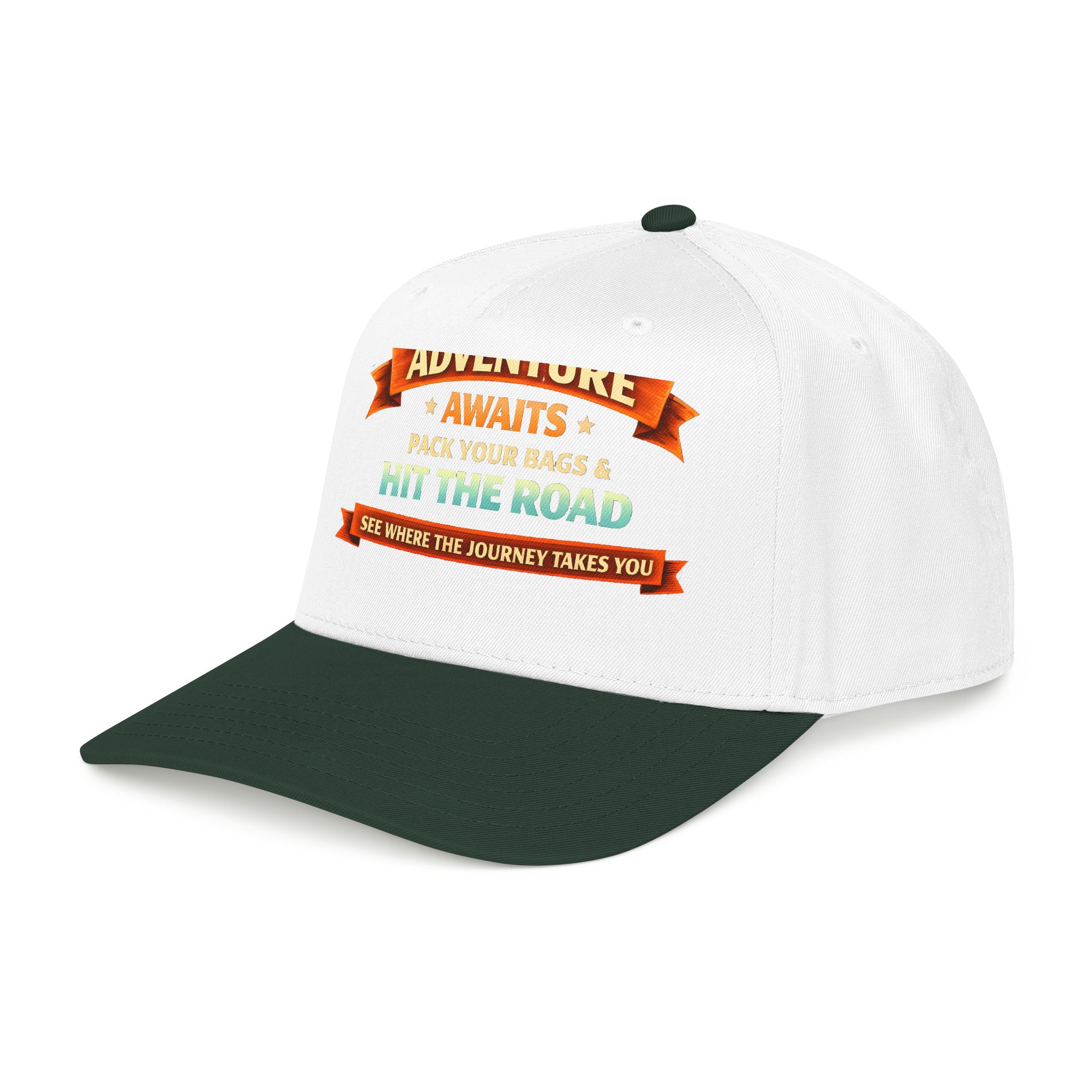 Baseball Cap - "Adventure Awaits-Pack Your Bags" Design Scenic-Line