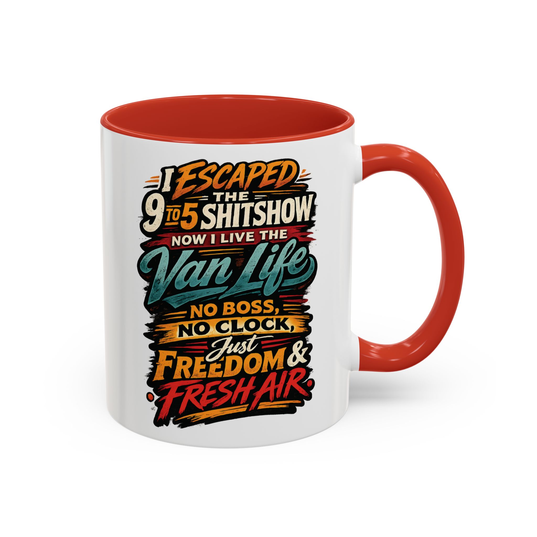 1966777493720090949_2048.jpeg Accent Coffee Mug (11, 15oz) — "I Escaped The 9 To 5" Design F**K-Line