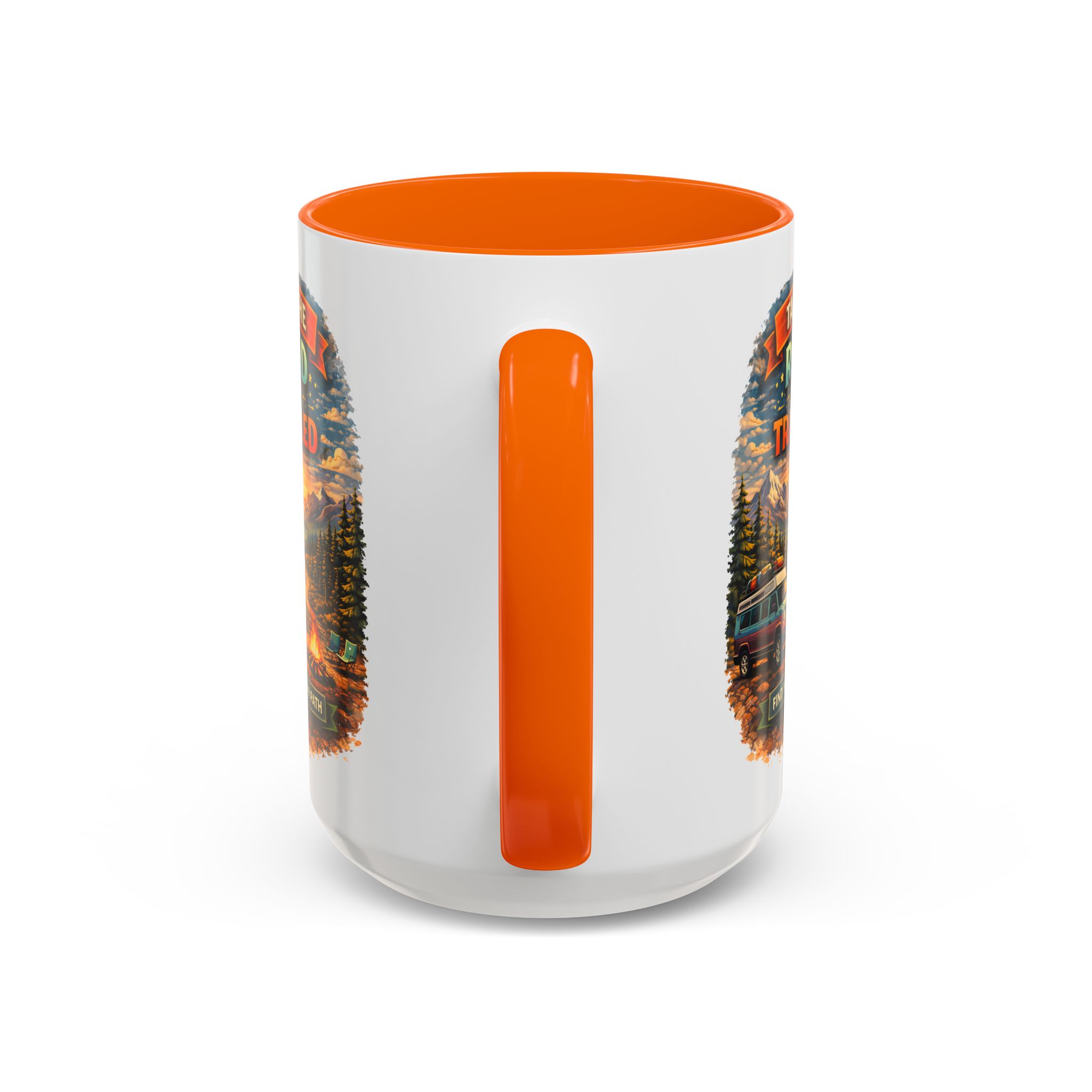 1968169208314742564_2048.jpeg Accent Coffee Mug (11, 15oz) — "Take The Road Less Traveled" Design Scenic-Line