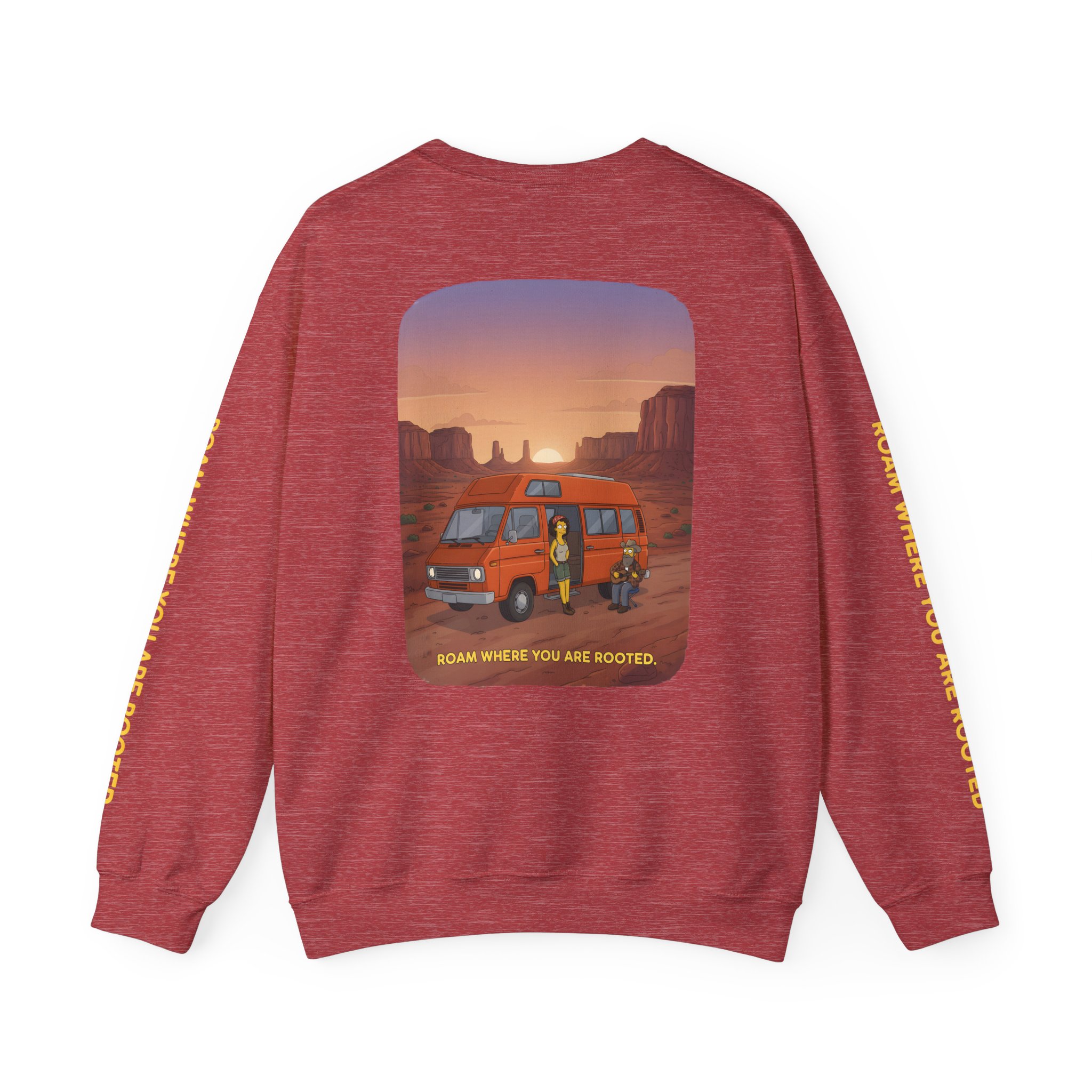 1969908808512538923_2048.jpeg Unisex Heavy Blend™ Crewneck Sweatshirt — "Roam Where You Are Rooted" Design Sitcom-Line
