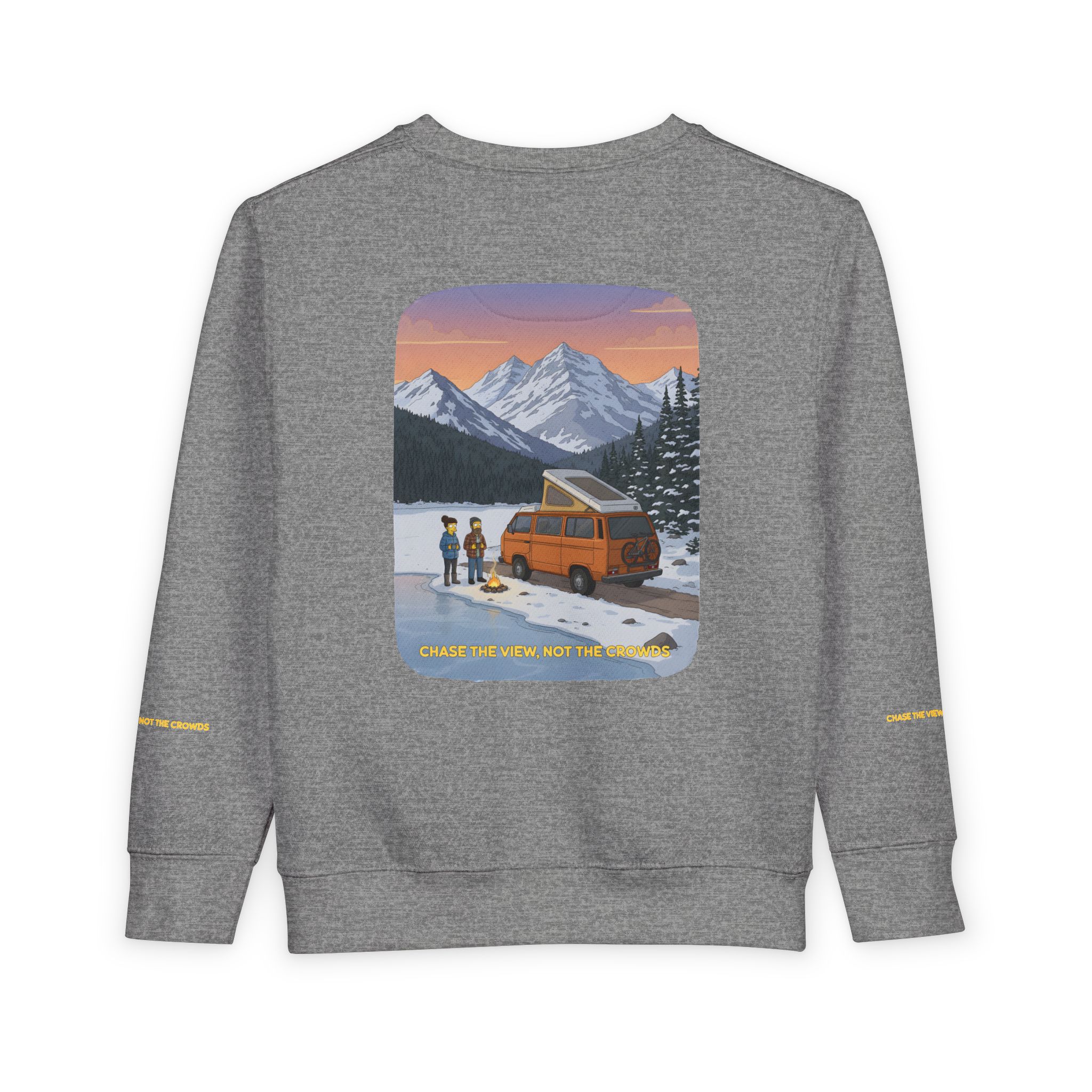 Toddler Sweatshirt - "Chase The Views-Not The Crowds" (Design Sitcom-Line)