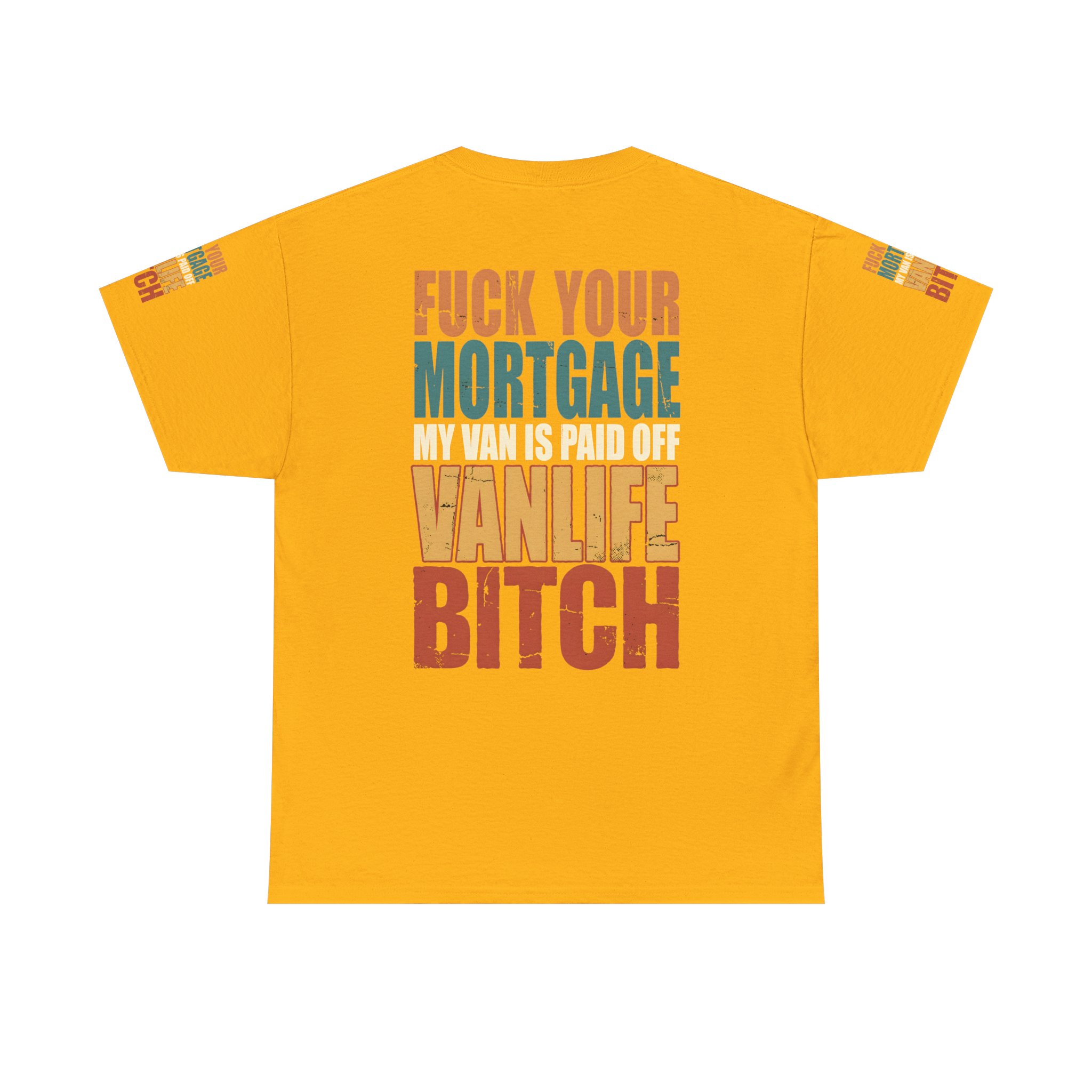 Unisex Heavy Cotton Tee — "Fuck Your Mortgage" Design F**K-Line