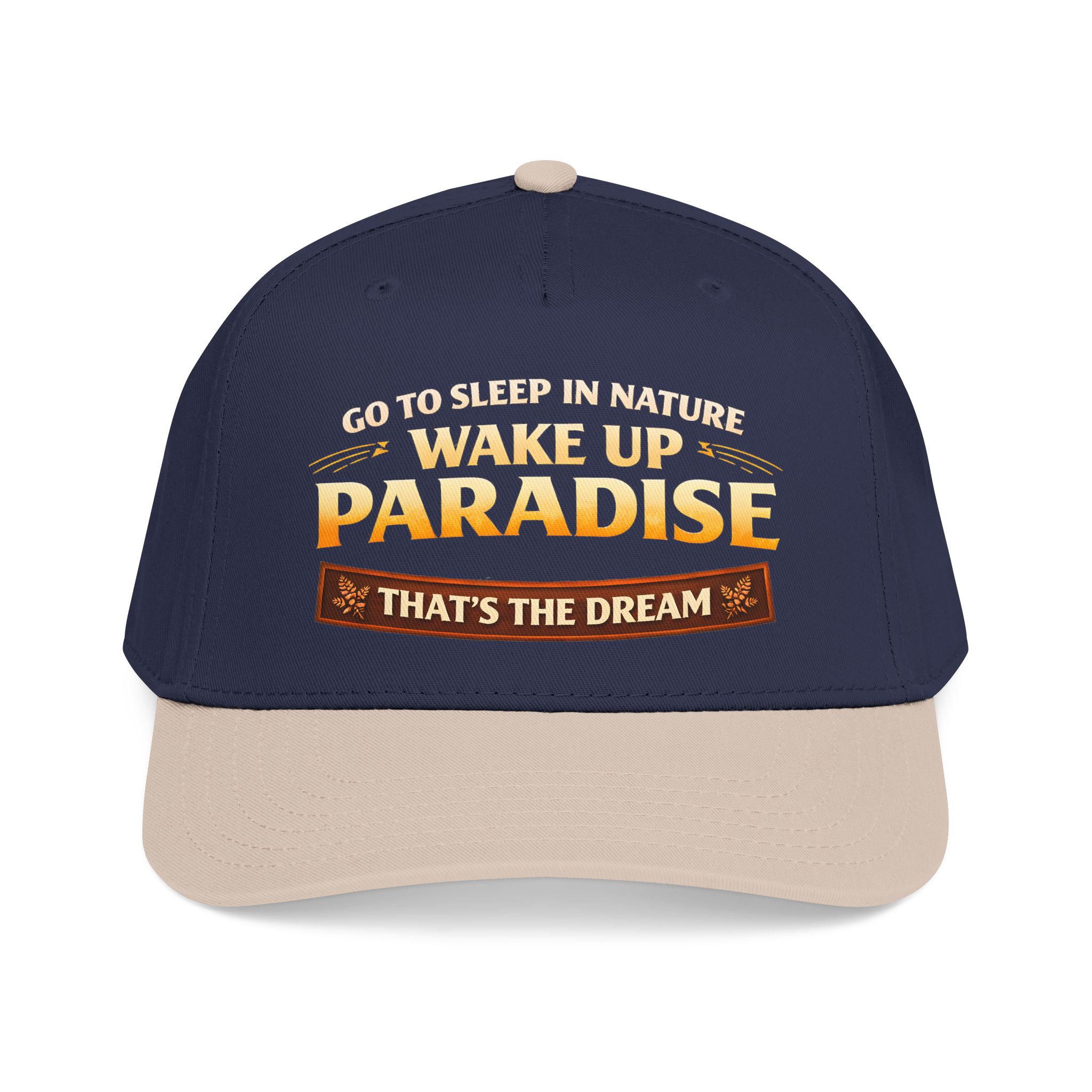 Baseball Cap - "Go sleep Nature-Wake Up Paradise" Design Scenic-Line
