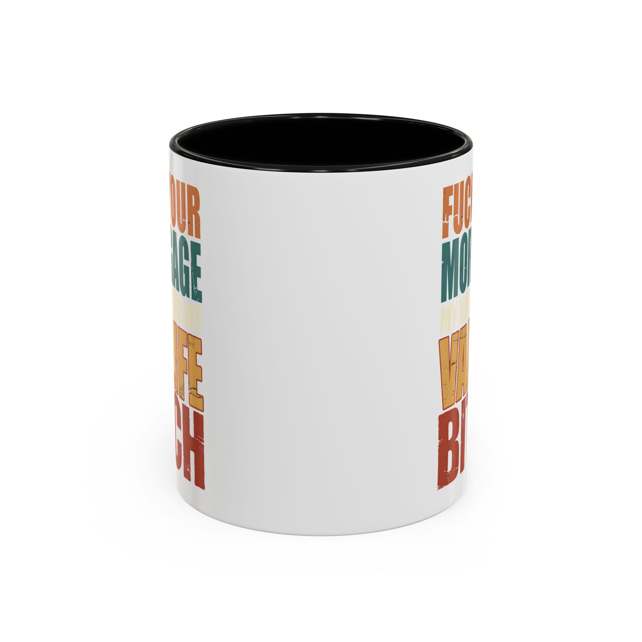 Accent Coffee Mug (11, 15oz) — "Fuck Your Mortgage" Design F**K-Line