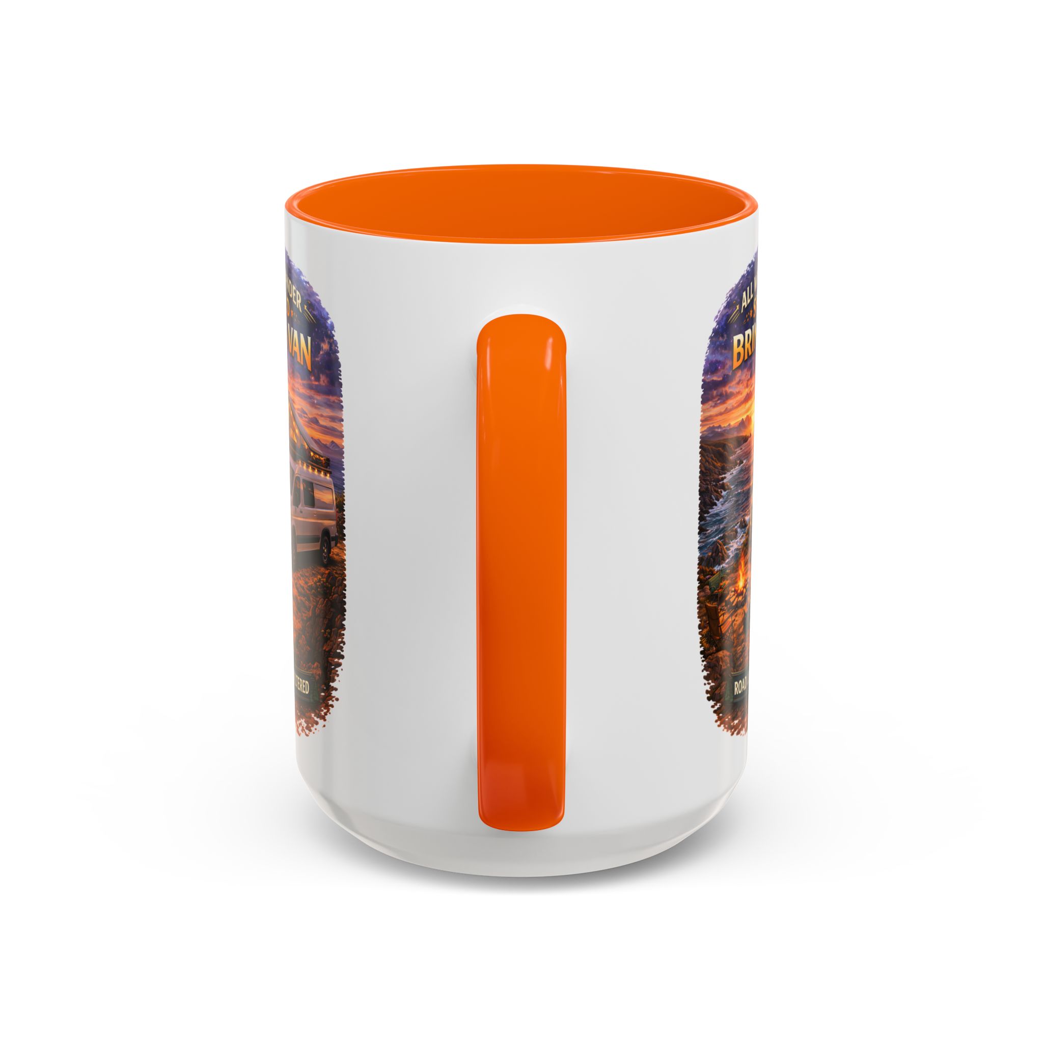 1996447209464222321_2048.jpeg Accent Coffee Mug (11, 15oz) — "All Who wander Should Bring A Van" Design Scenic-Line