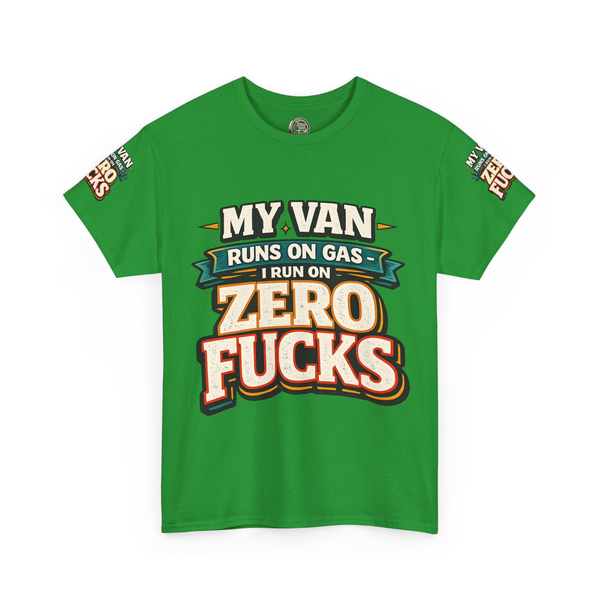 Unisex Heavy Cotton Tee — "My Van Runs On Gas" Design F**K-Line