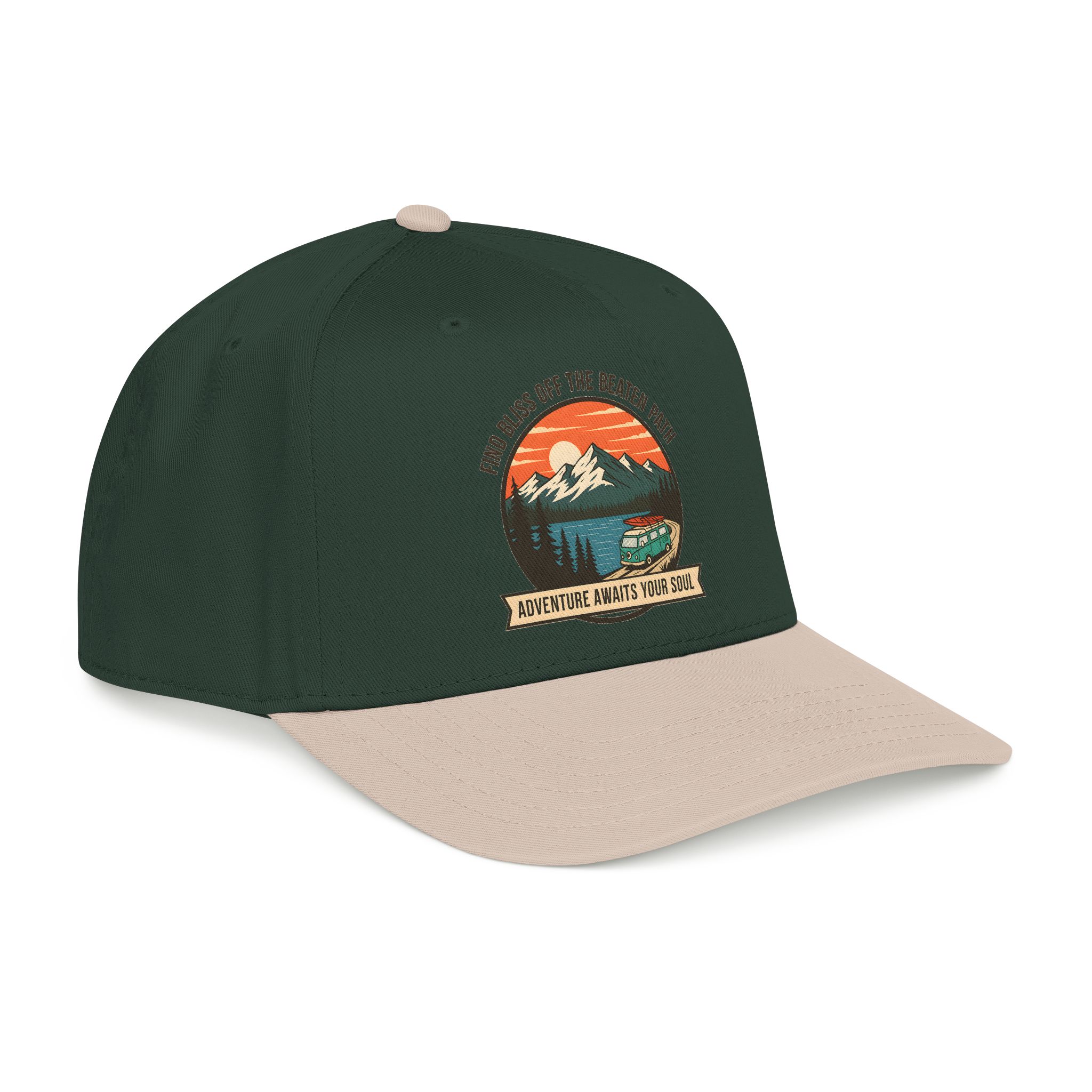 2004436346816880736_2048.jpeg Baseball Cap — "Find Bliss of the beaten patch-Adventure Awaits Your Soul" Vintage Mountain Camp Camper Design