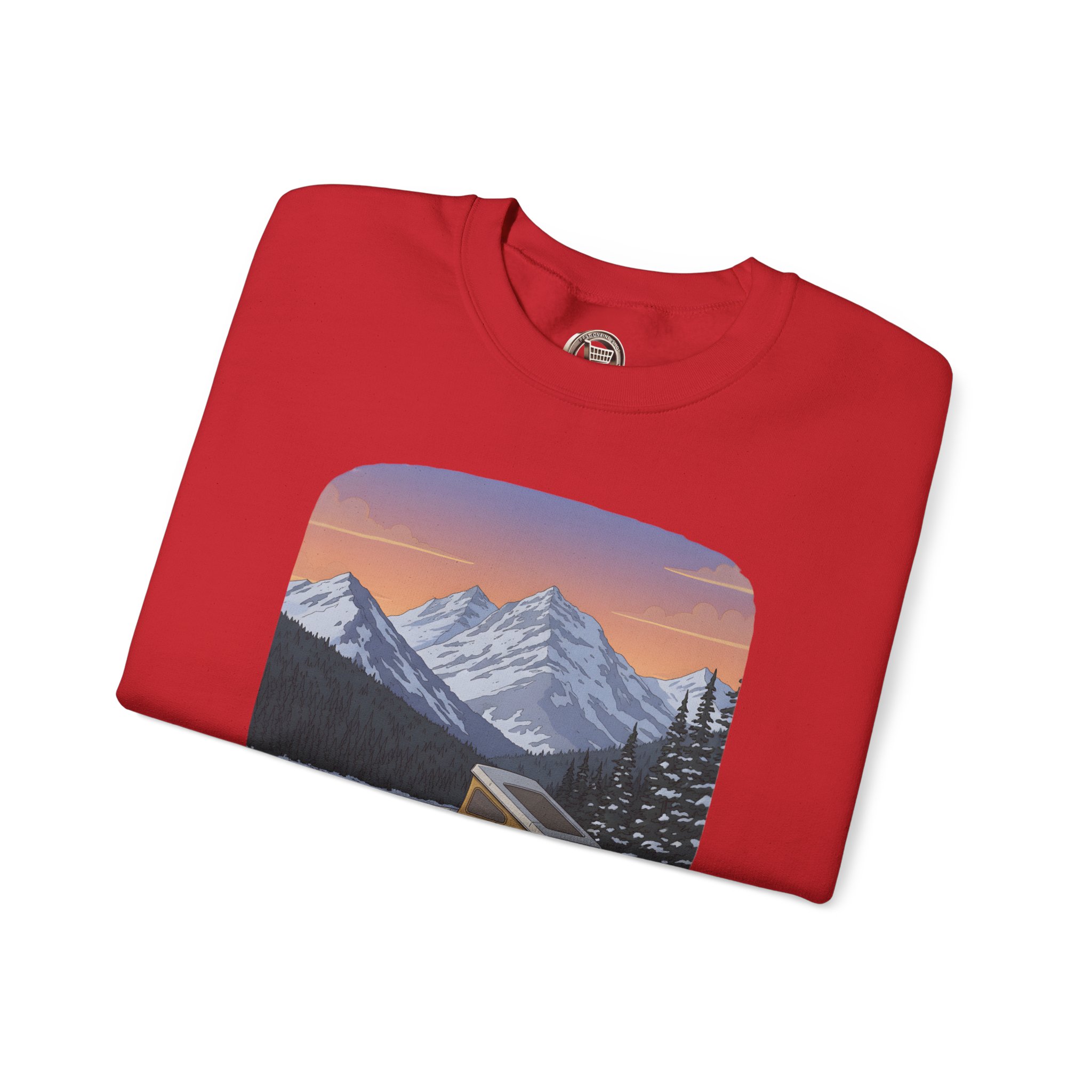Unisex Heavy Blend™ Crewneck Sweatshirt — "Chase The Views-Not The Crowds"" Design Sitcom-Line