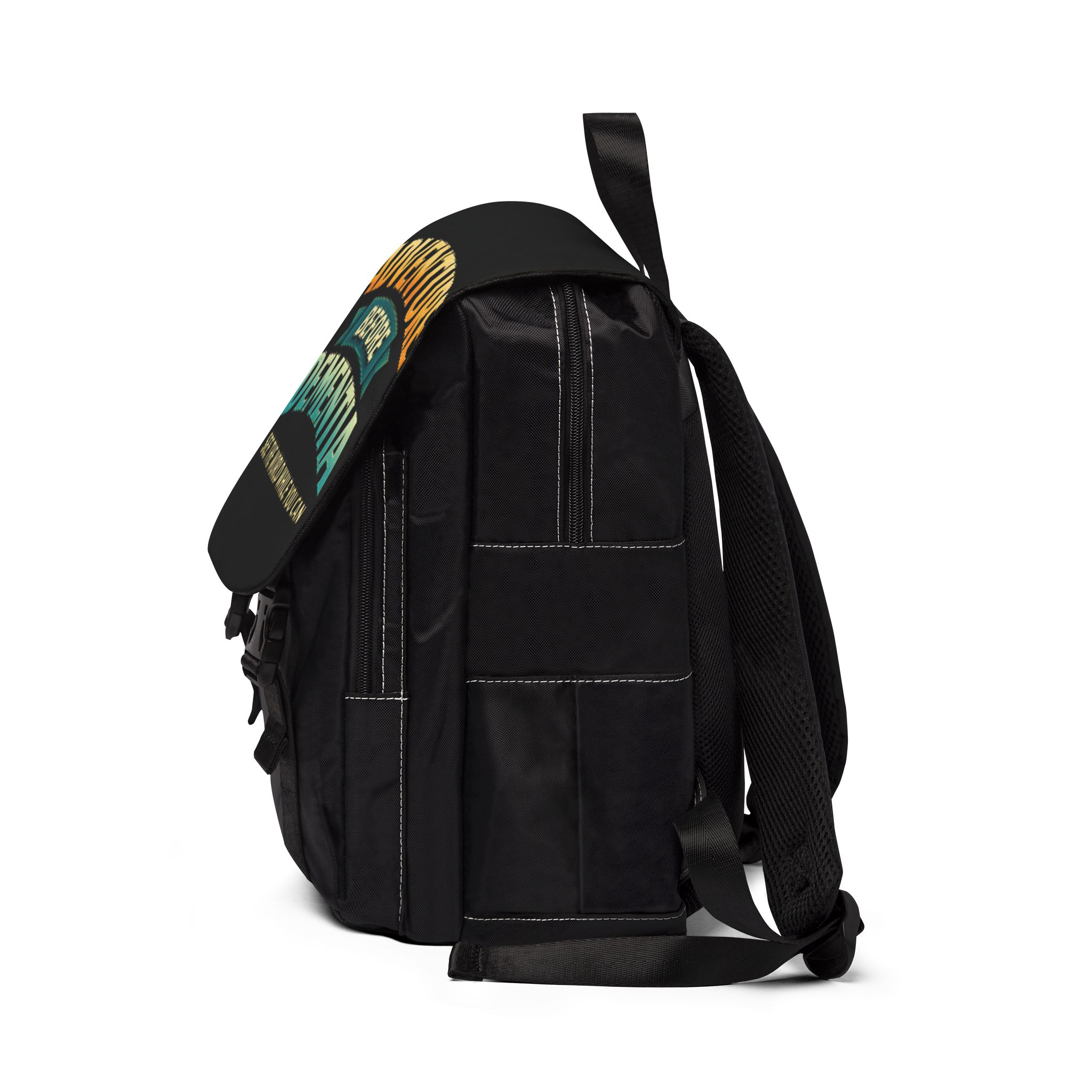 Unisex Casual Shoulder Backpack—"Adventure Before Dementia" Design Scenic-Line(Campervan)