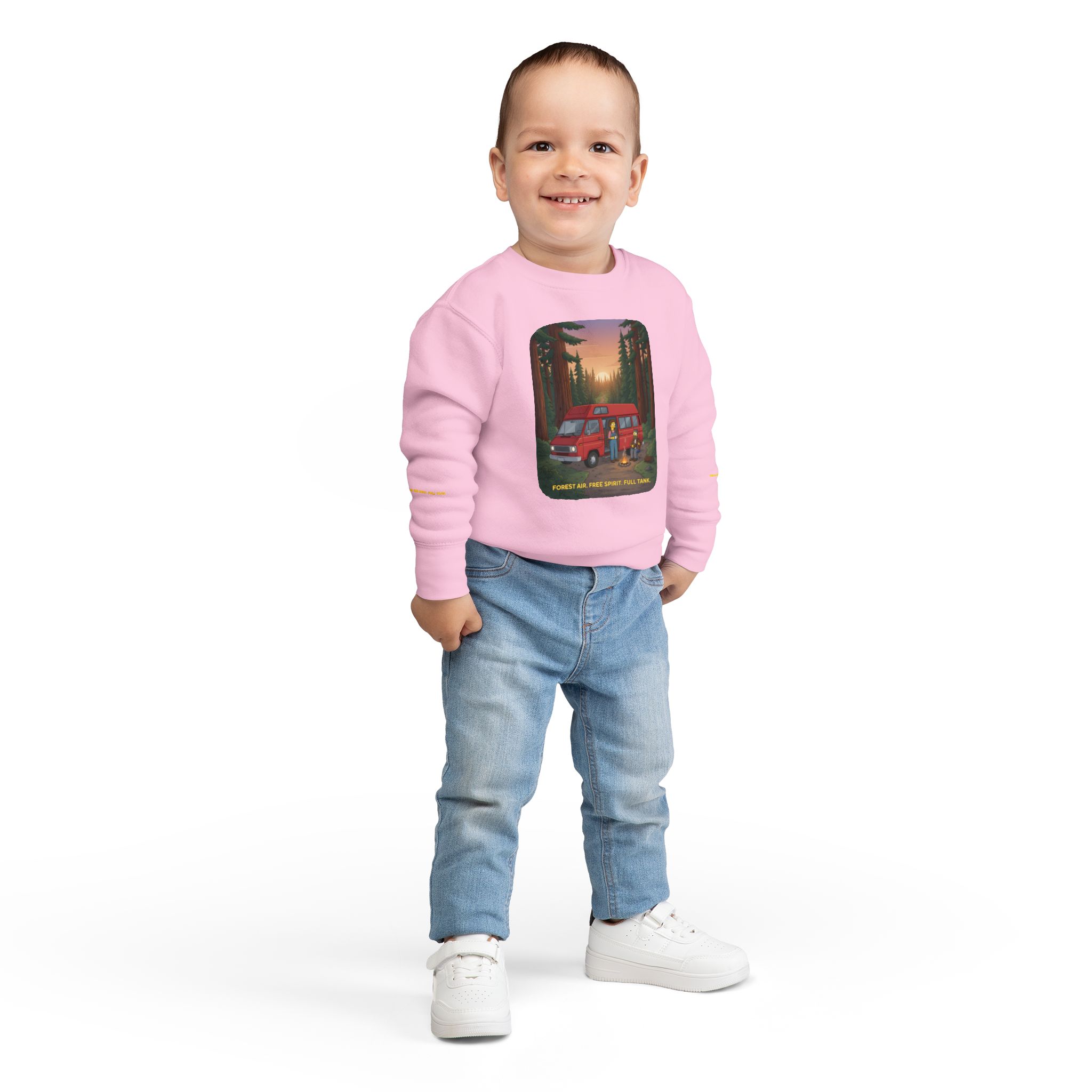 2027856346487782801_2048-1.jpeg Toddler Sweatshirt - "Forest Air Free Spirit Full Tank" (Design Sitcom-Line)