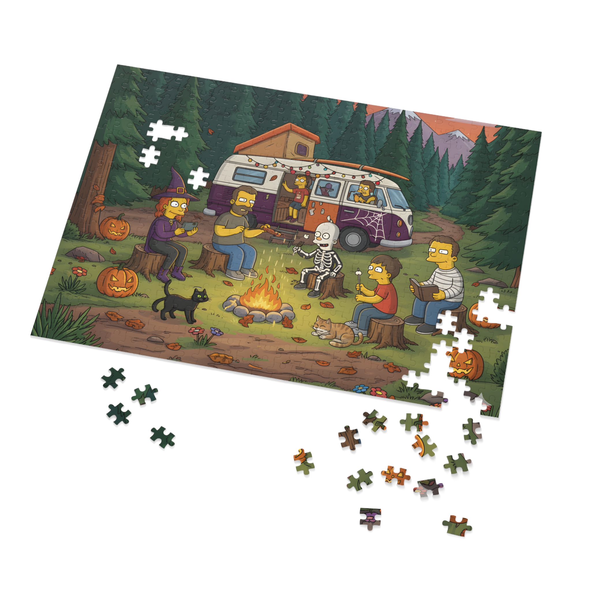 2035862495274317720_2048.jpeg Jigsaw Puzzle with Tin — Autumn Camping Jigsaw Halloween