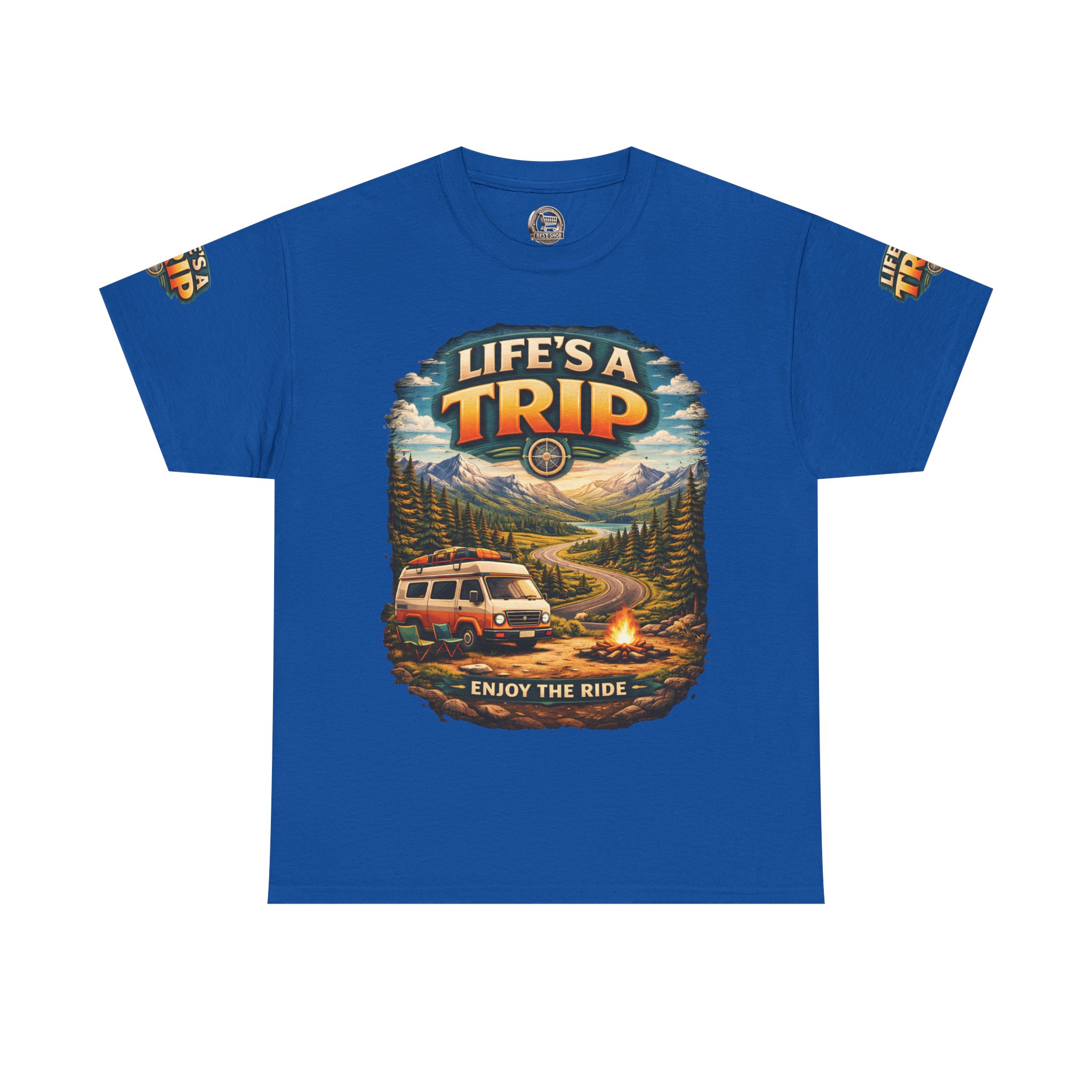 2045796139964039353_2048.jpeg Unisex Heavy Cotton Tee — "Live´s A Trip-Enjoy The Ride" Design Scenic-Line