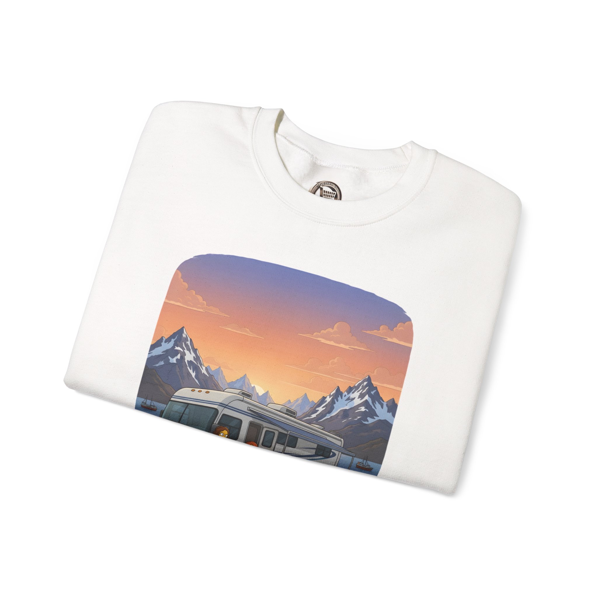 Unisex Heavy Blend™ Crewneck Sweatshirt — "Not All Who Wander Are Lost" Design Sitcom-Line