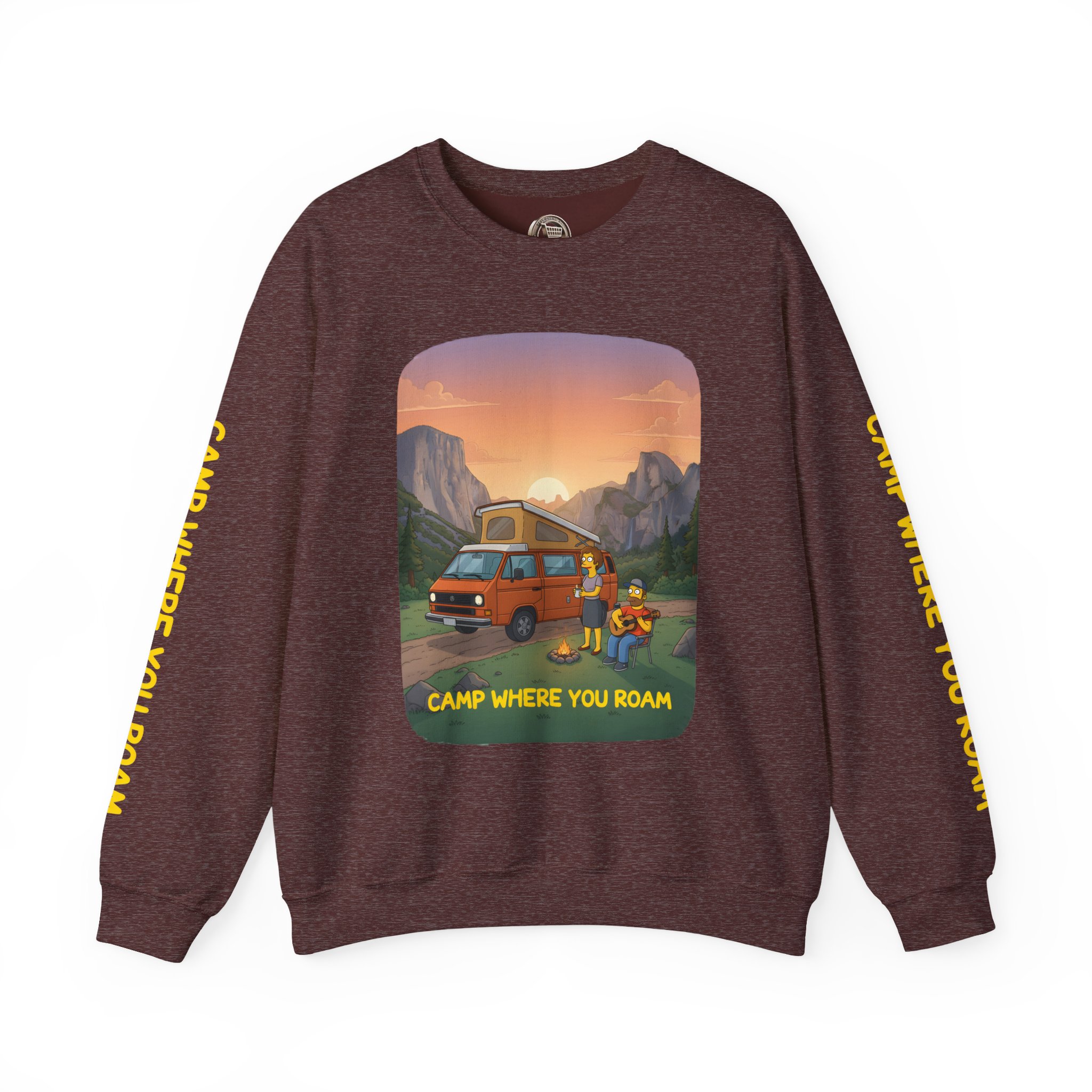 Unisex Heavy Blend™ Crewneck Sweatshirt — "Camp Where You Roam" Design Sitcom-Line